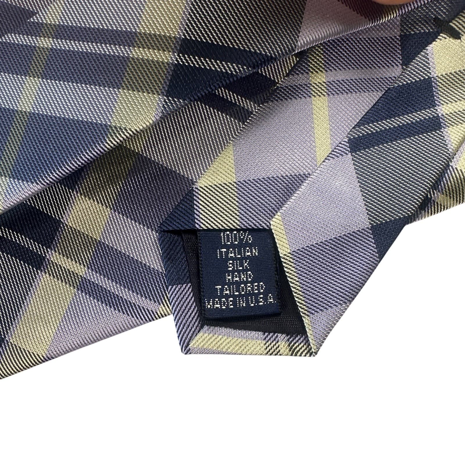 Paul Fredrick Mens Plaid 100% Italian Silk Hand Tailored Tie Made in USA NWT - Thumbnail 5