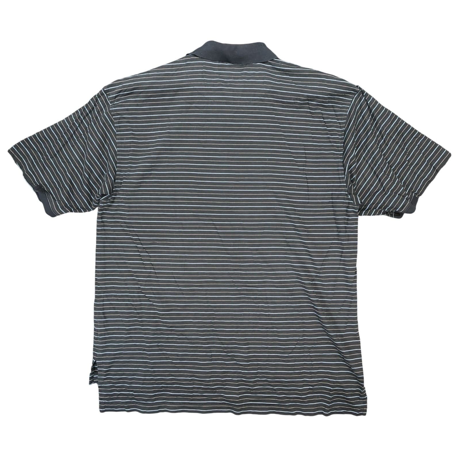 Byron Nelson Polo Mens XL Black Excellent Striped Cotton Short Sleeve Golf Shirt - Thumbnail 2