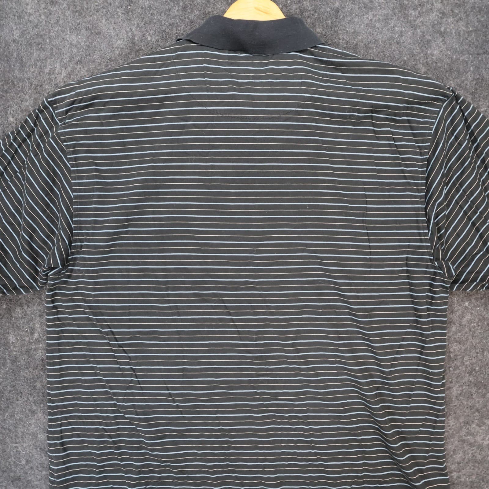 Byron Nelson Polo Mens XL Black Excellent Striped Cotton Short Sleeve Golf Shirt - Thumbnail 11