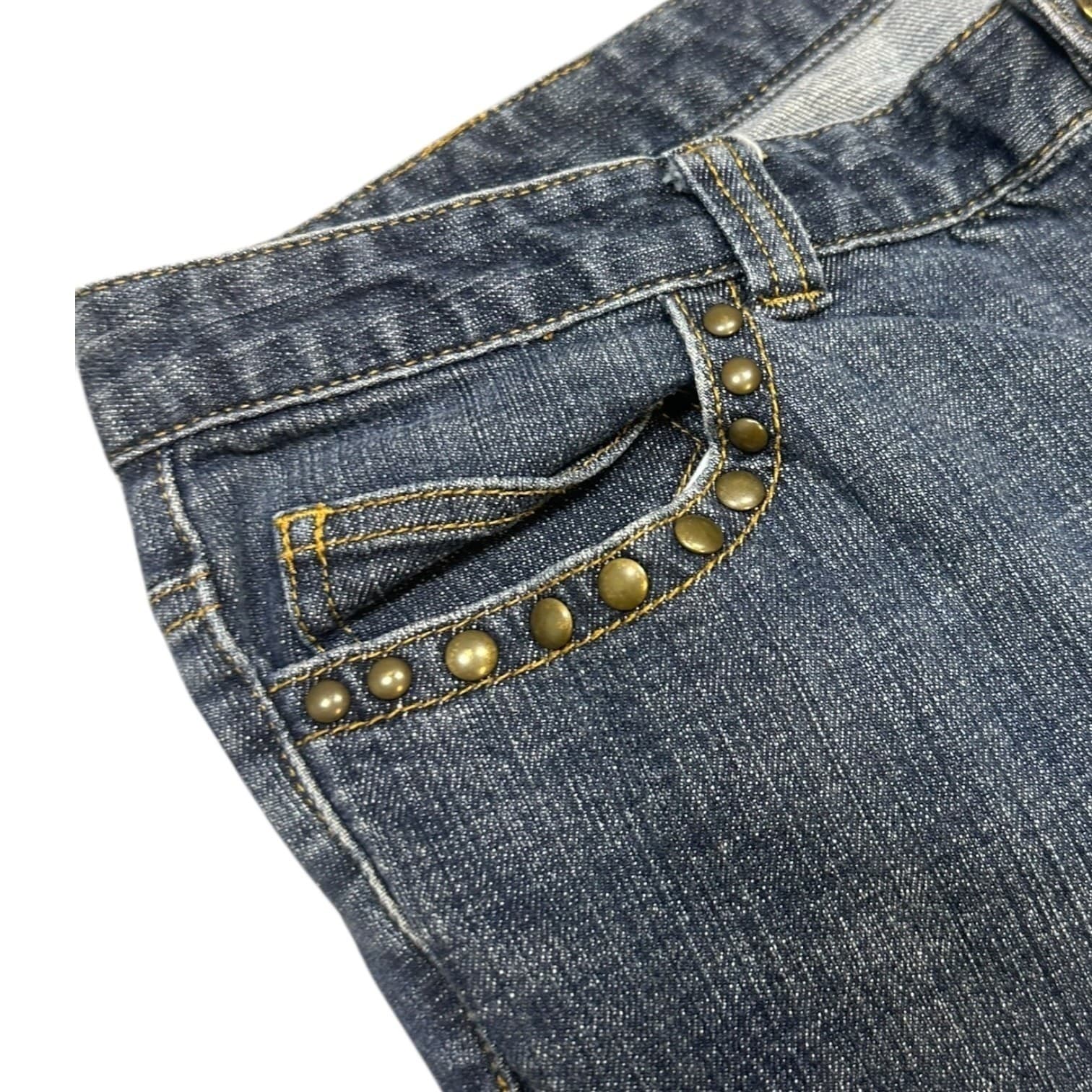 Michael Kors Womens Jeans Size 10 Bootcut Studded Embellished Dark Wash - Thumbnail 7