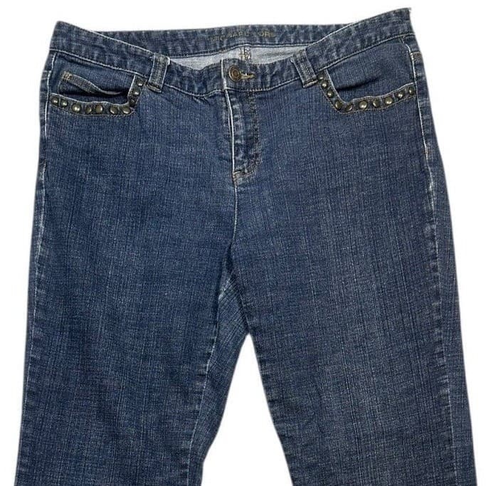 Michael Kors Womens Jeans Size 10 Bootcut Studded Embellished Dark Wash - Thumbnail 3