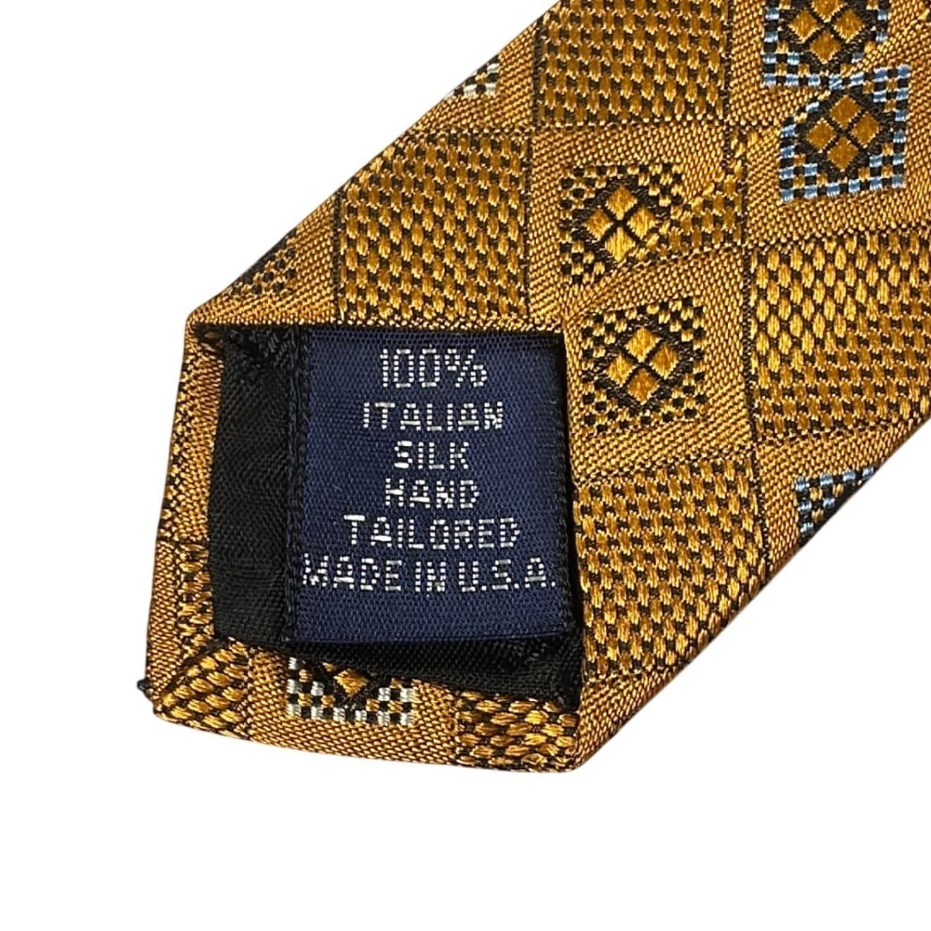 Paul Fredrick Mens 100% Italian Silk Hand Tailored Geometric Pattern Necktie NWT - Thumbnail 4