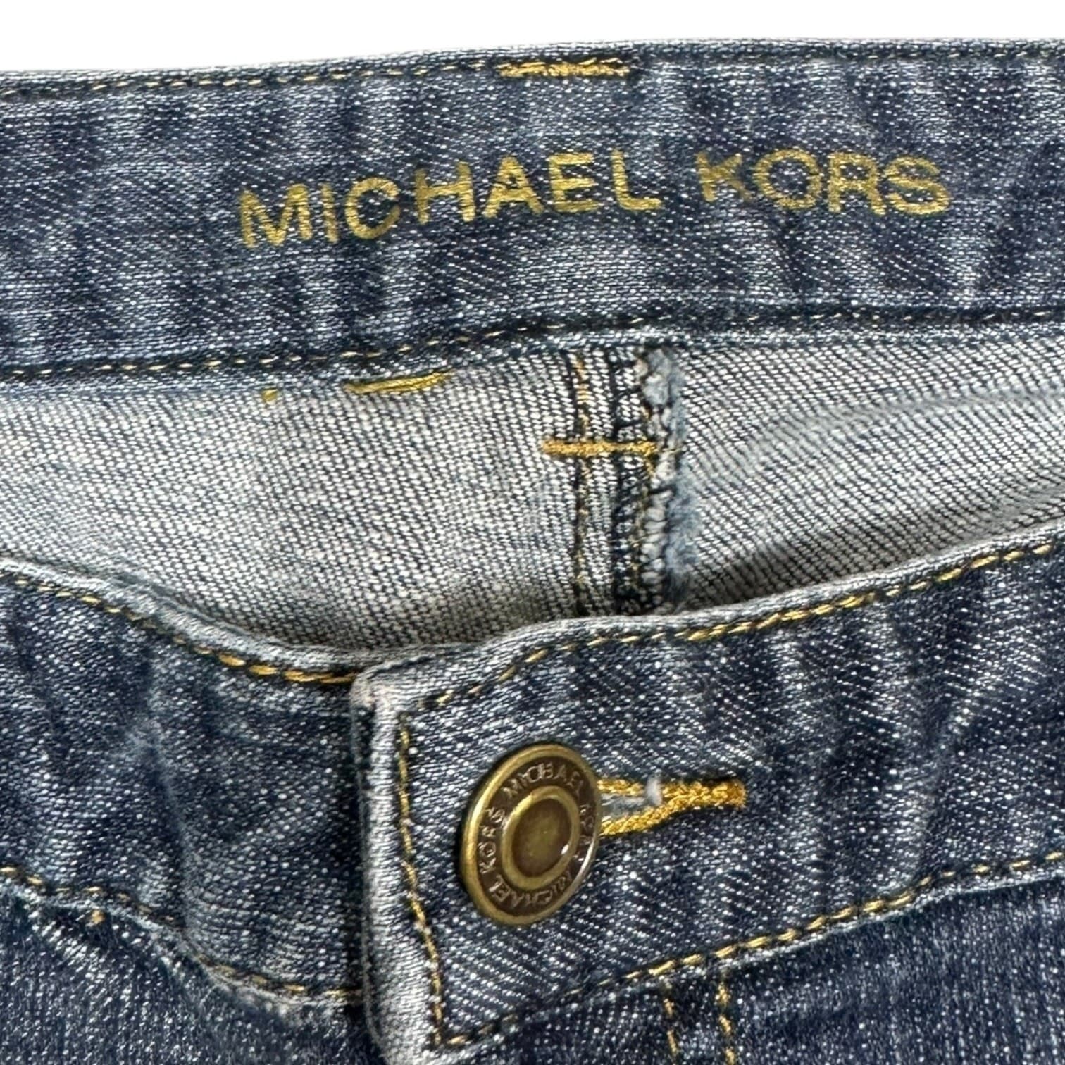 Michael Kors Womens Jeans Size 10 Bootcut Studded Embellished Dark Wash - Thumbnail 6