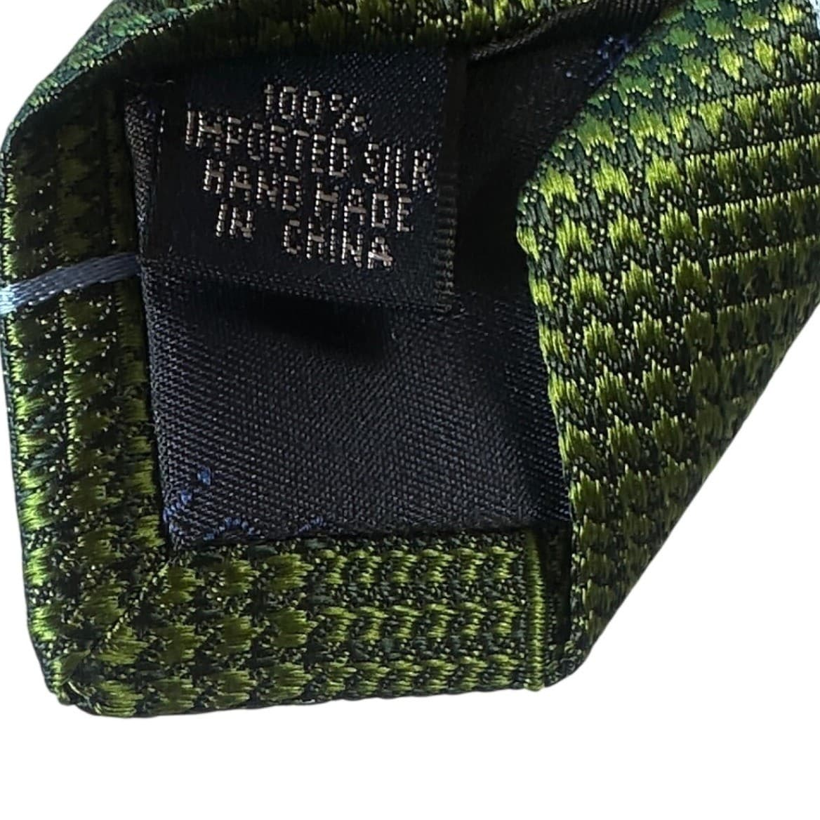Paul Fredrick Men's Silk Green Plaid Necktie NWT - Thumbnail 5