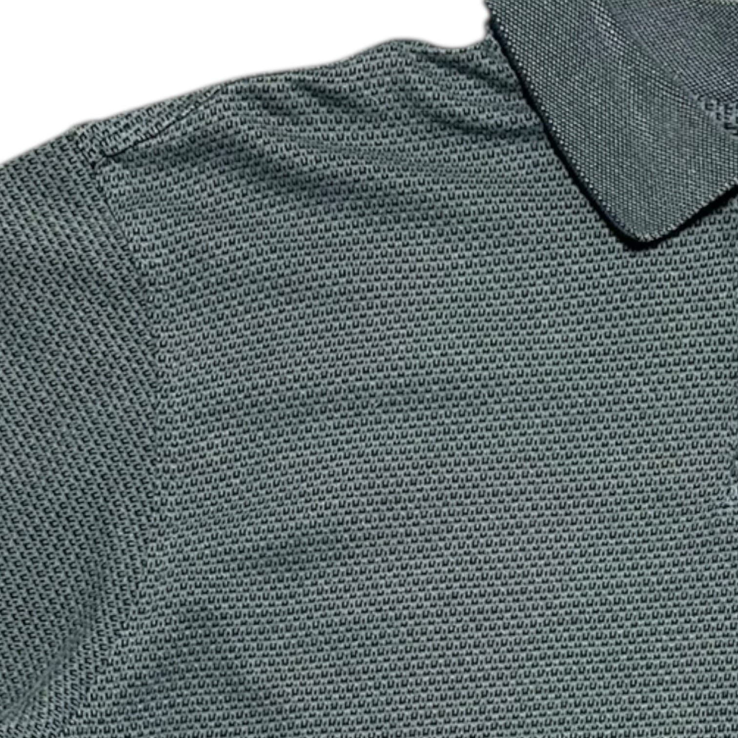 Arrow Men's L Sage Green Textured Polo Shirt Collared Casual Top - Thumbnail 4