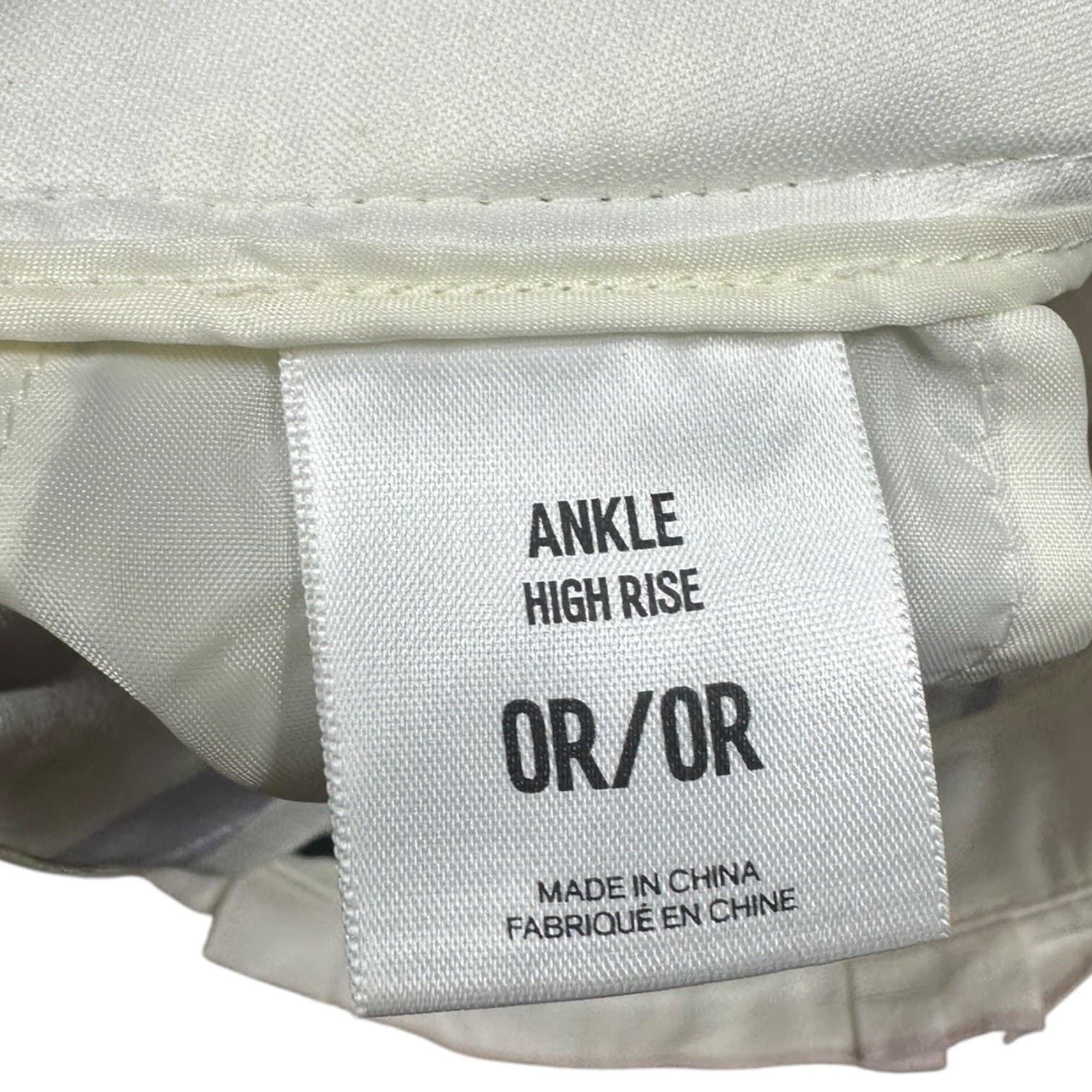 Express Women's Striped Paperbag Tie-Waist Ankle Pants Cream Multi - Thumbnail 4
