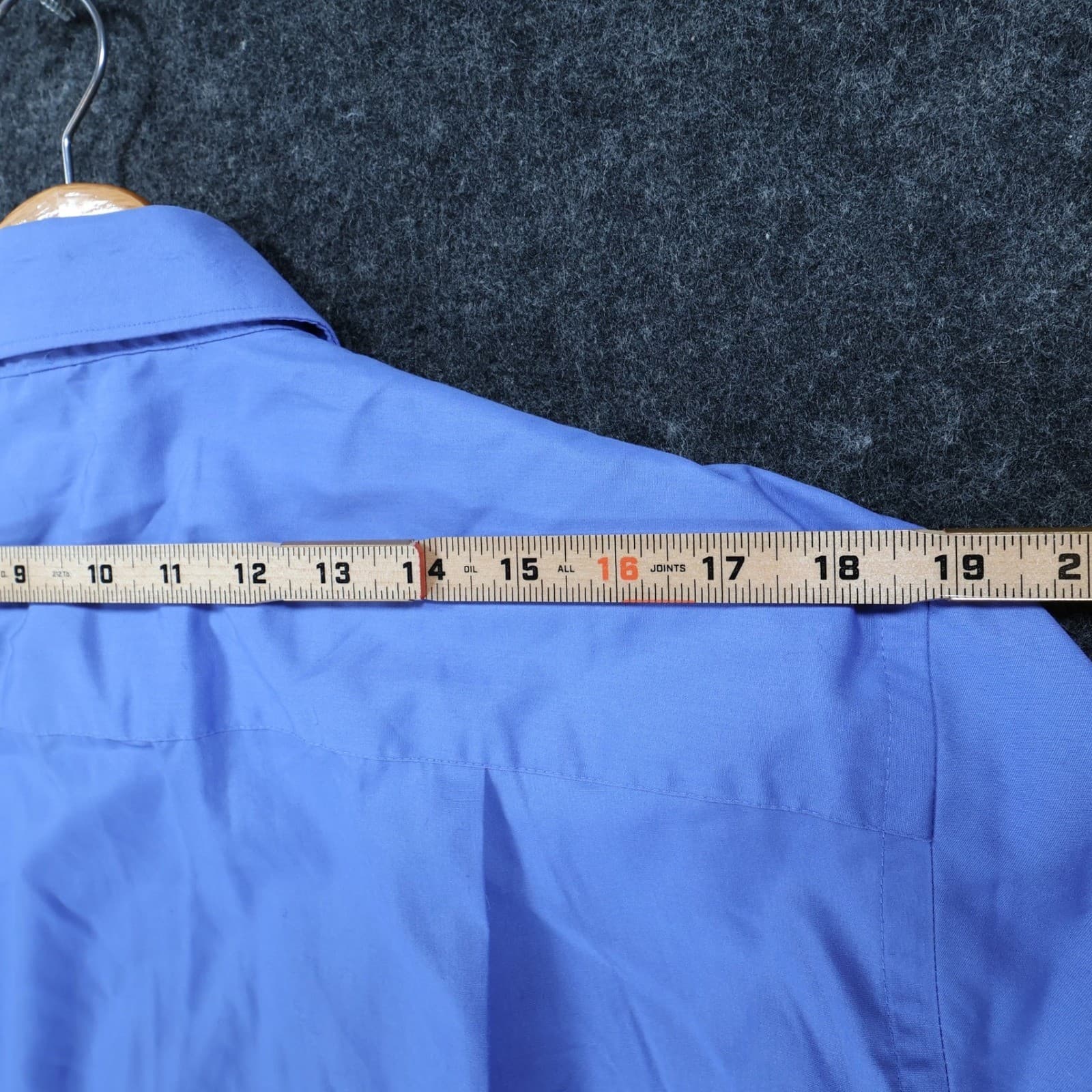 Geoffrey Beene Button Up Mens 16.5 34/35 Blue Excellent Long Sleeve Solid - Thumbnail 6