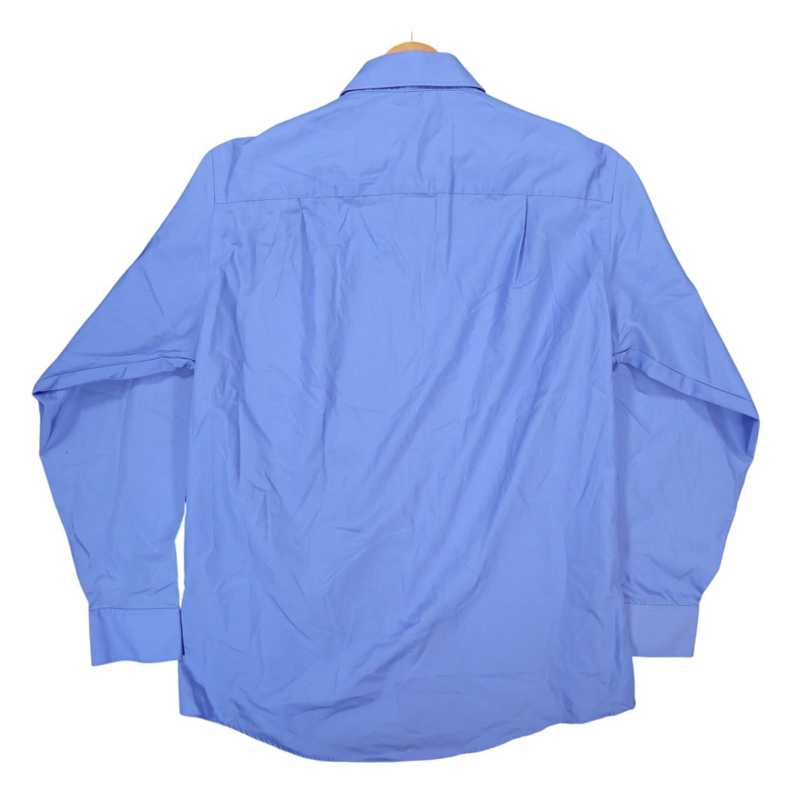 Geoffrey Beene Button Up Mens 16.5 34/35 Blue Excellent Long Sleeve Solid - Thumbnail 2