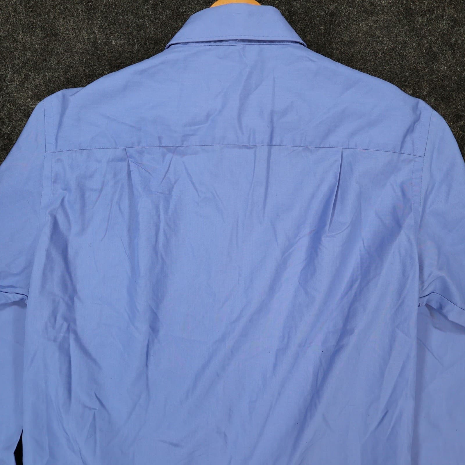 Geoffrey Beene Button Up Mens 16.5 34/35 Blue Excellent Long Sleeve Solid - Thumbnail 10