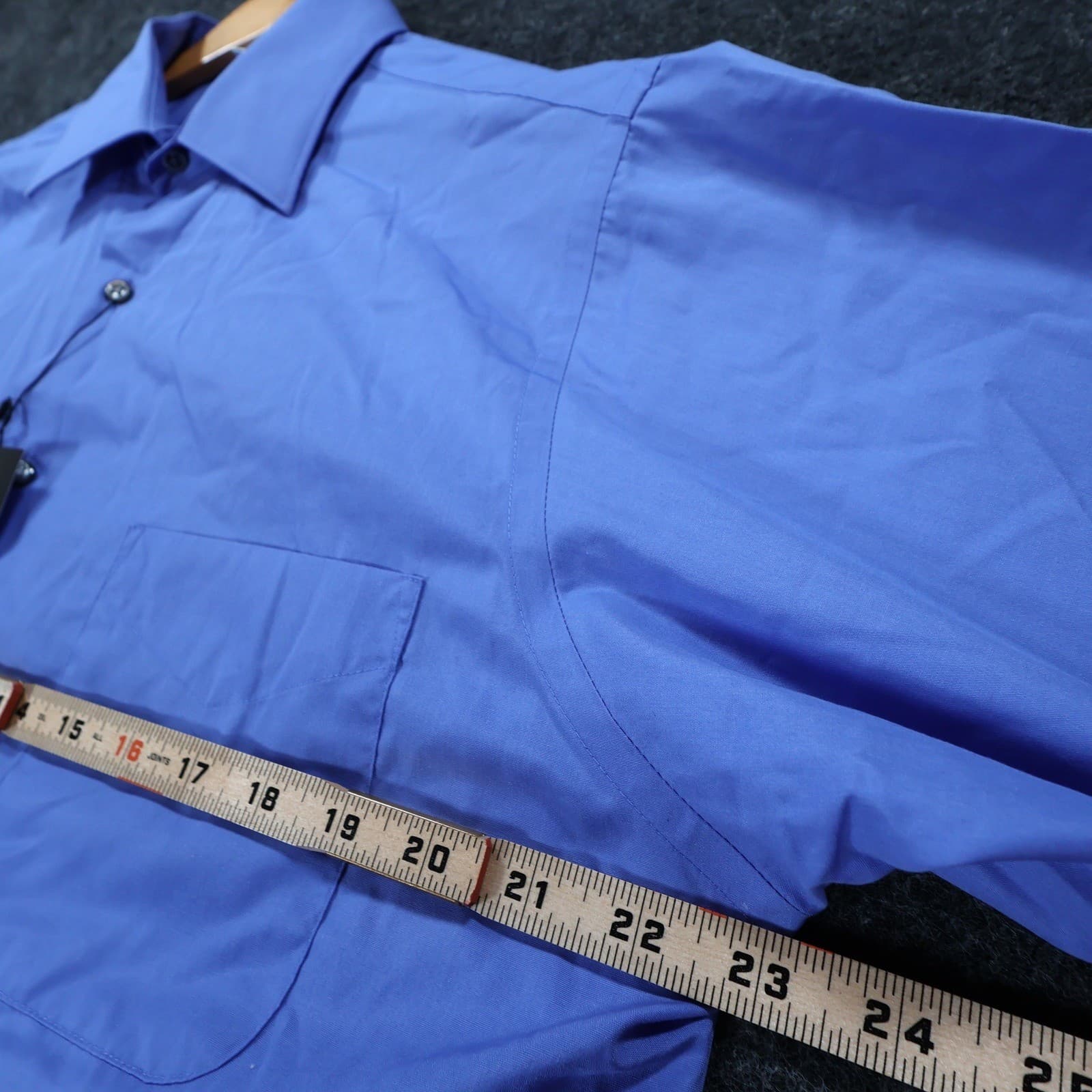 Geoffrey Beene Button Up Mens 16.5 34/35 Blue Excellent Long Sleeve Solid - Thumbnail 3