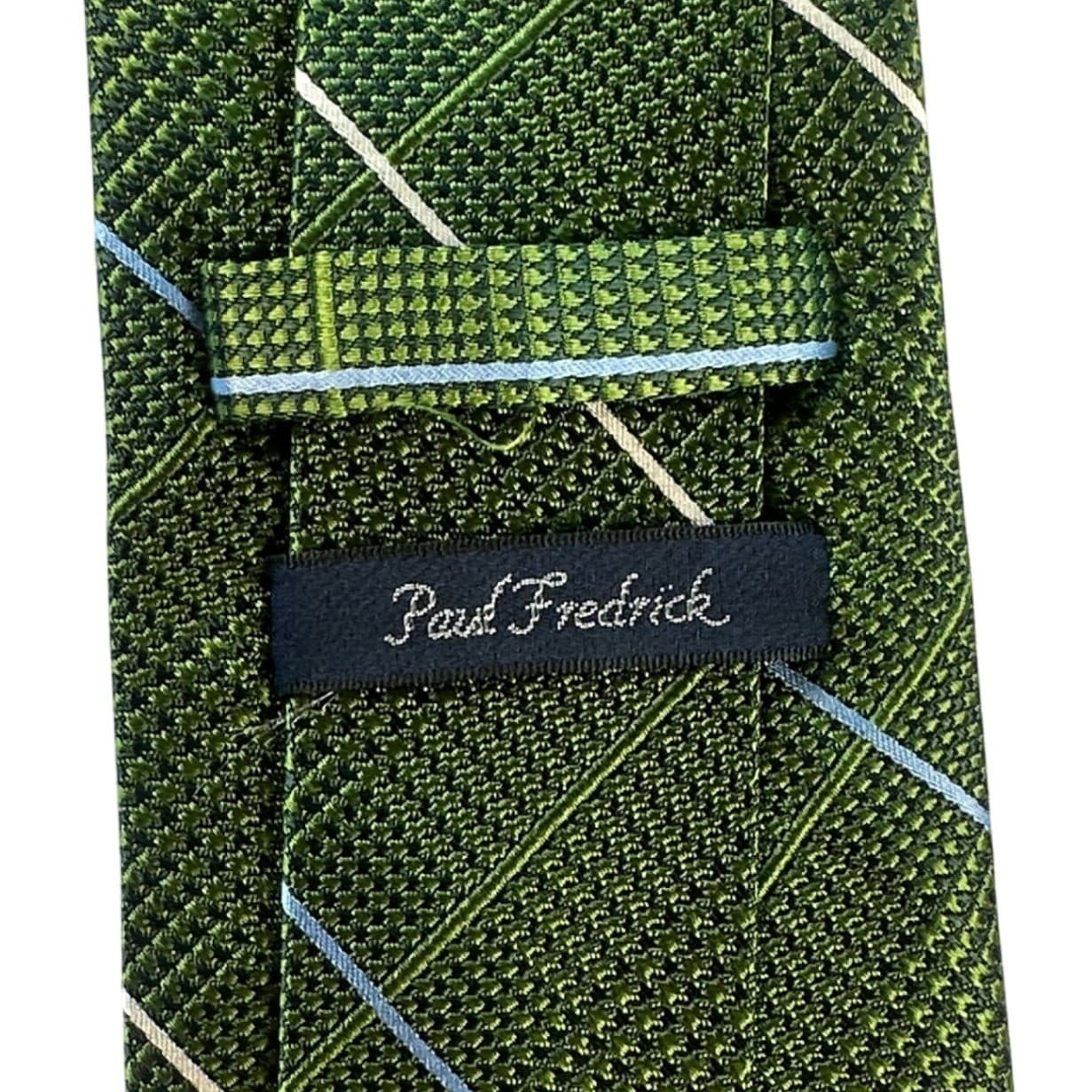 Paul Fredrick Men's Silk Green Plaid Necktie NWT - Thumbnail 4