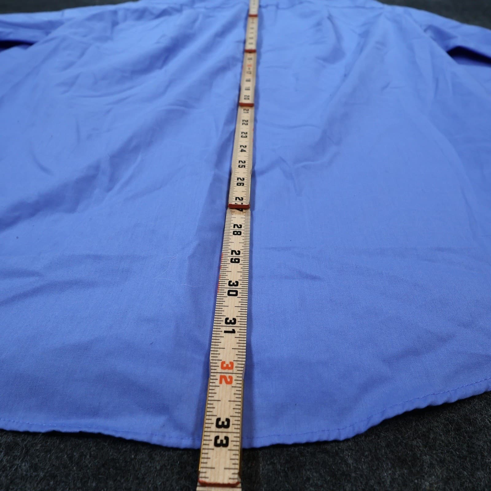 Geoffrey Beene Button Up Mens 16.5 34/35 Blue Excellent Long Sleeve Solid - Thumbnail 5