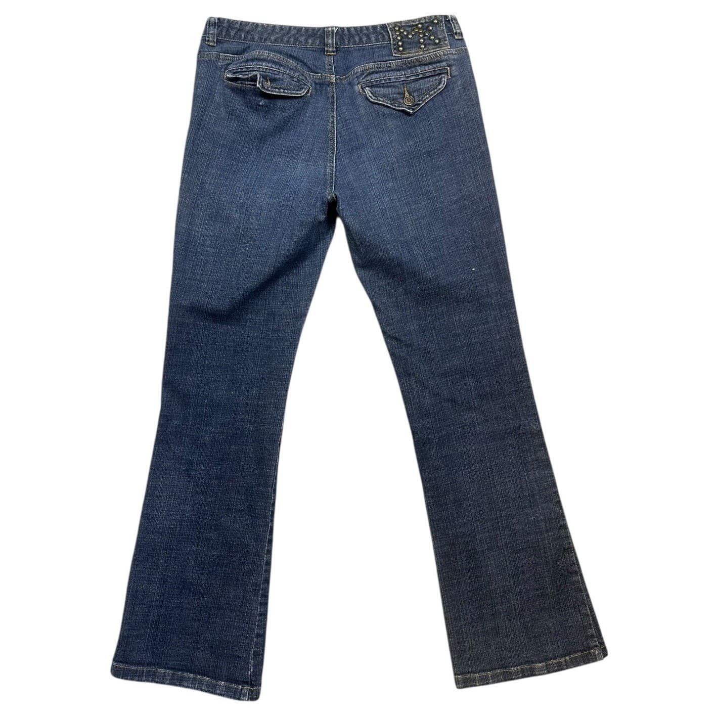Michael Kors Womens Jeans Size 10 Bootcut Studded Embellished Dark Wash - Thumbnail 2