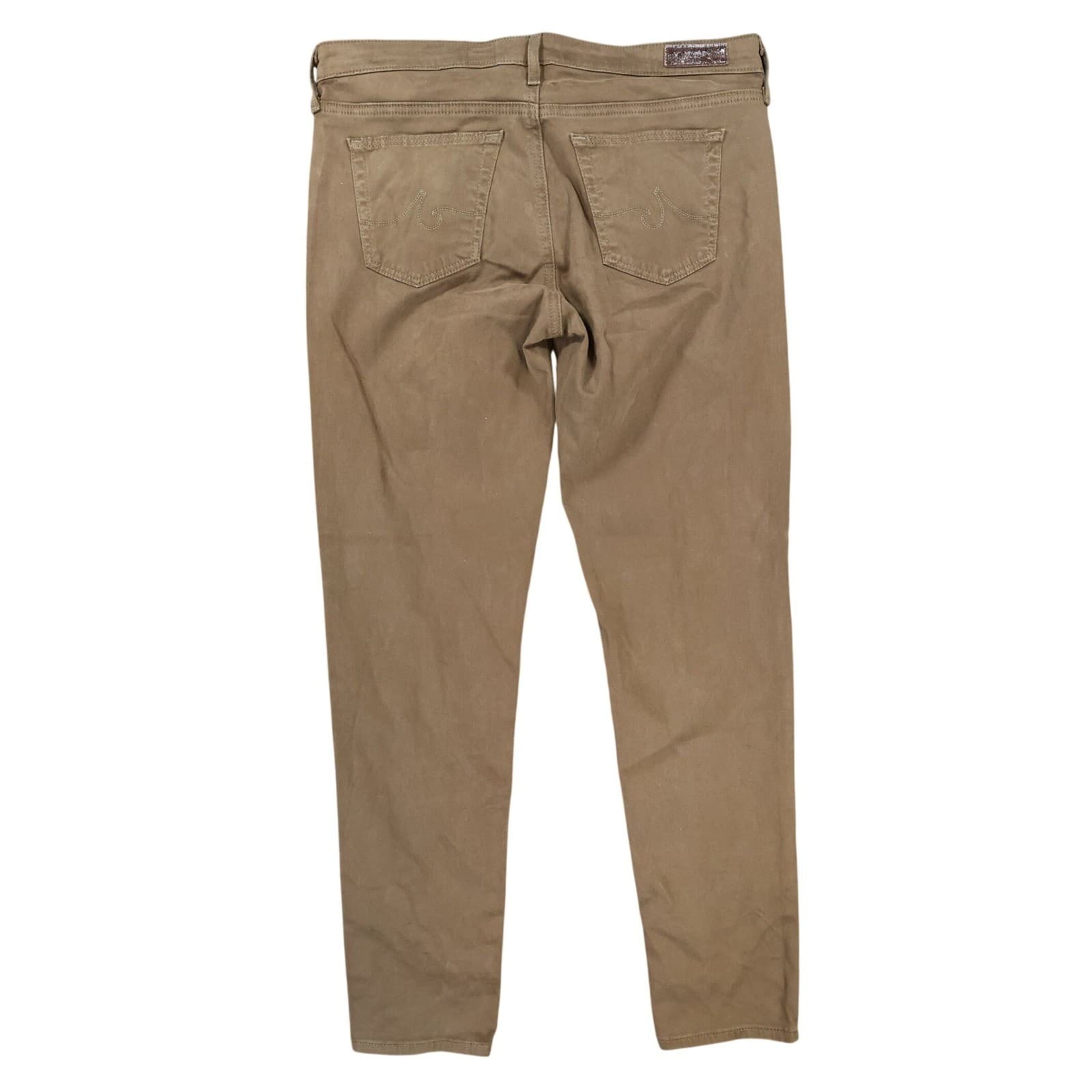 AG Adriano Goldschmied Stevie Ankle Womens 29R Brown Excellent Slim Straight Leg - Thumbnail 2