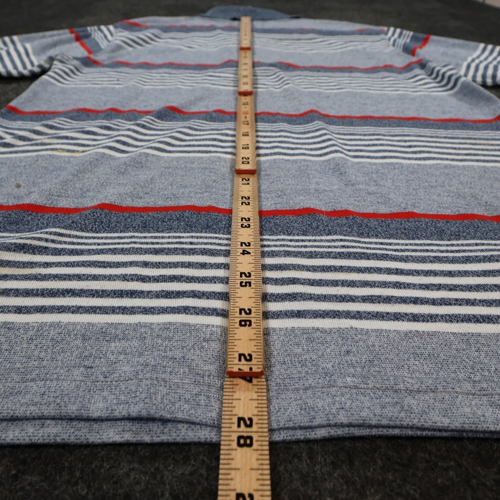 Silver Stone Collection Polo Mens M Blue Excellent Striped Short Sleeve - Thumbnail 5