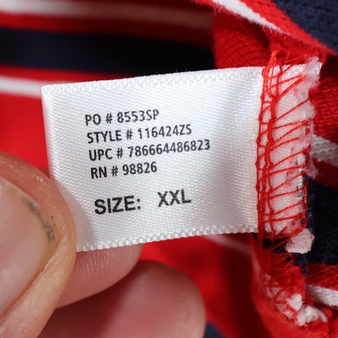 US Polo Assn Polo Mens XXL Red Excellent Striped - Thumbnail 8