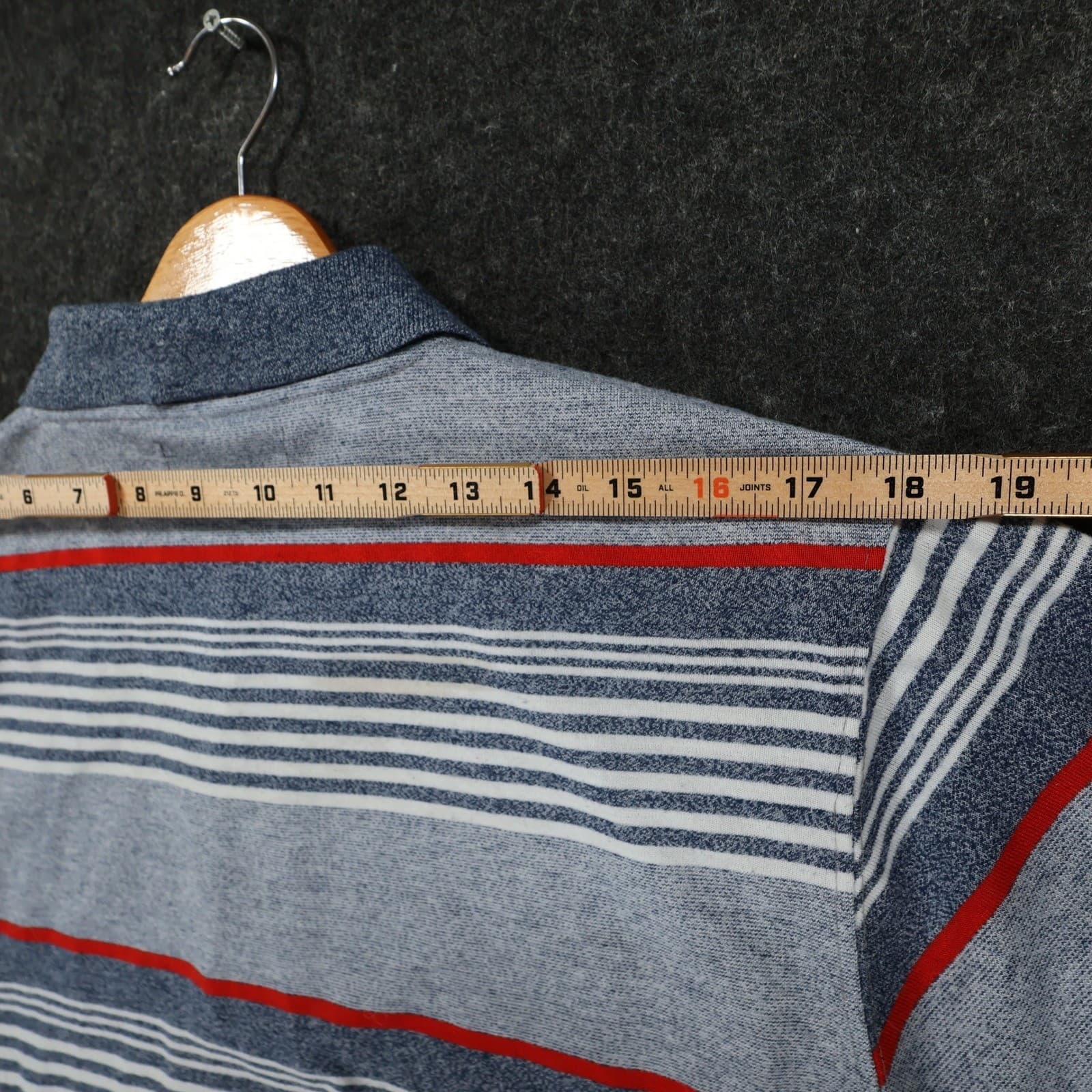 Silver Stone Collection Polo Mens M Blue Excellent Striped Short Sleeve - Thumbnail 6