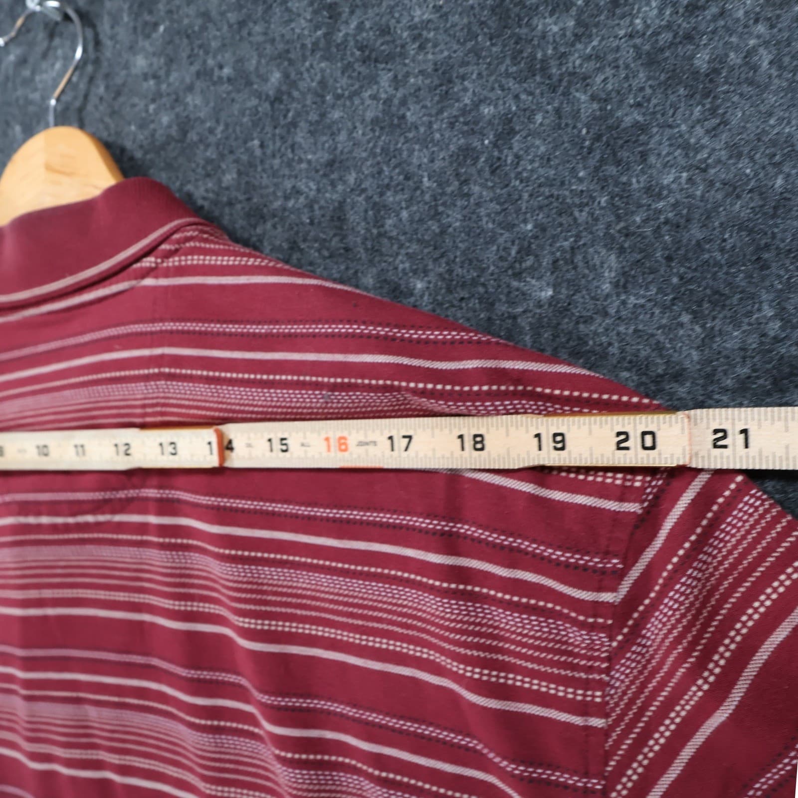 Van Heusen Polo Mens XXL Red Excellent Striped Short Sleeve Pocket Shirt - Thumbnail 6