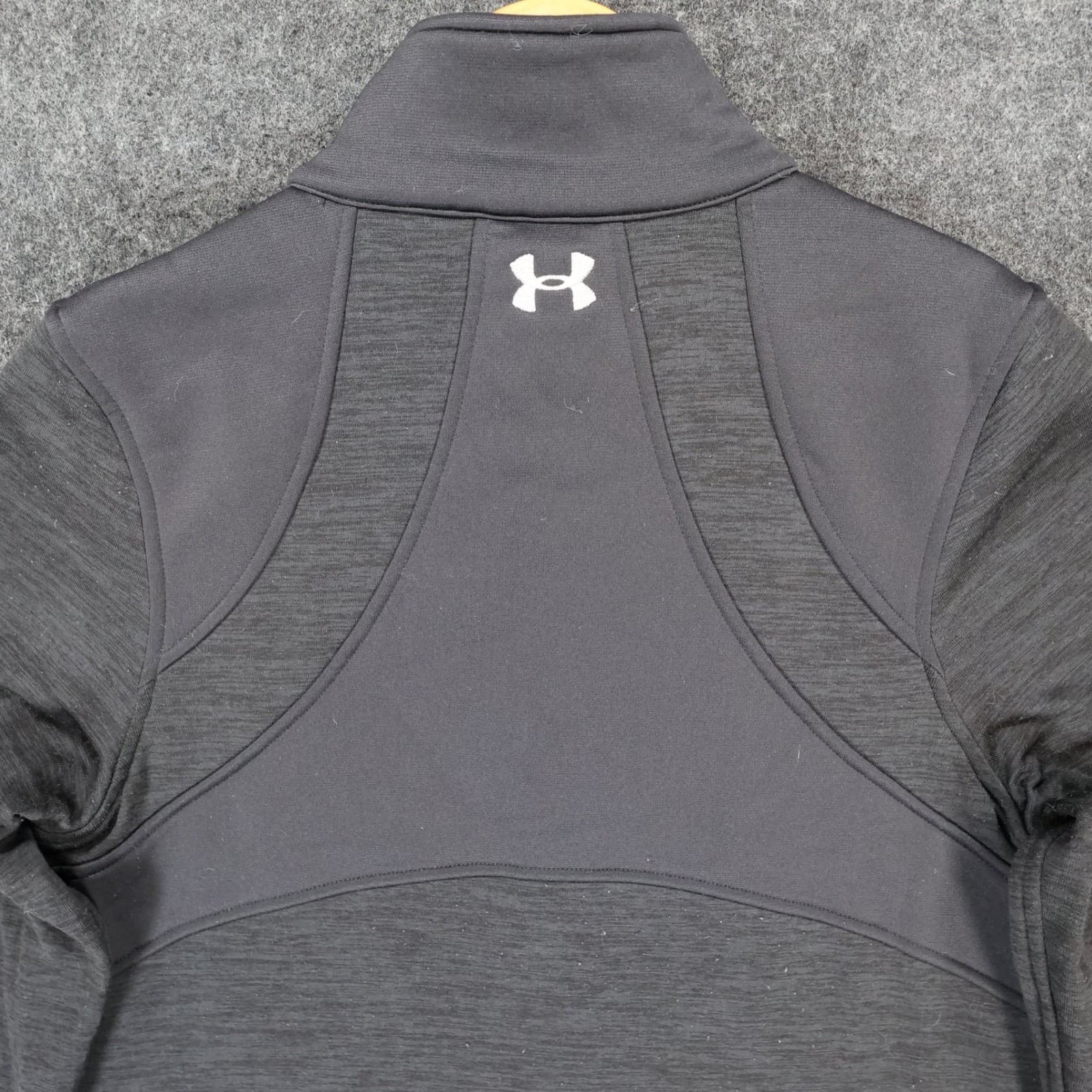 Under Armour ColdGear Quarter Zip Pullover Womens Medium Black Excellent Fitted - Thumbnail 12