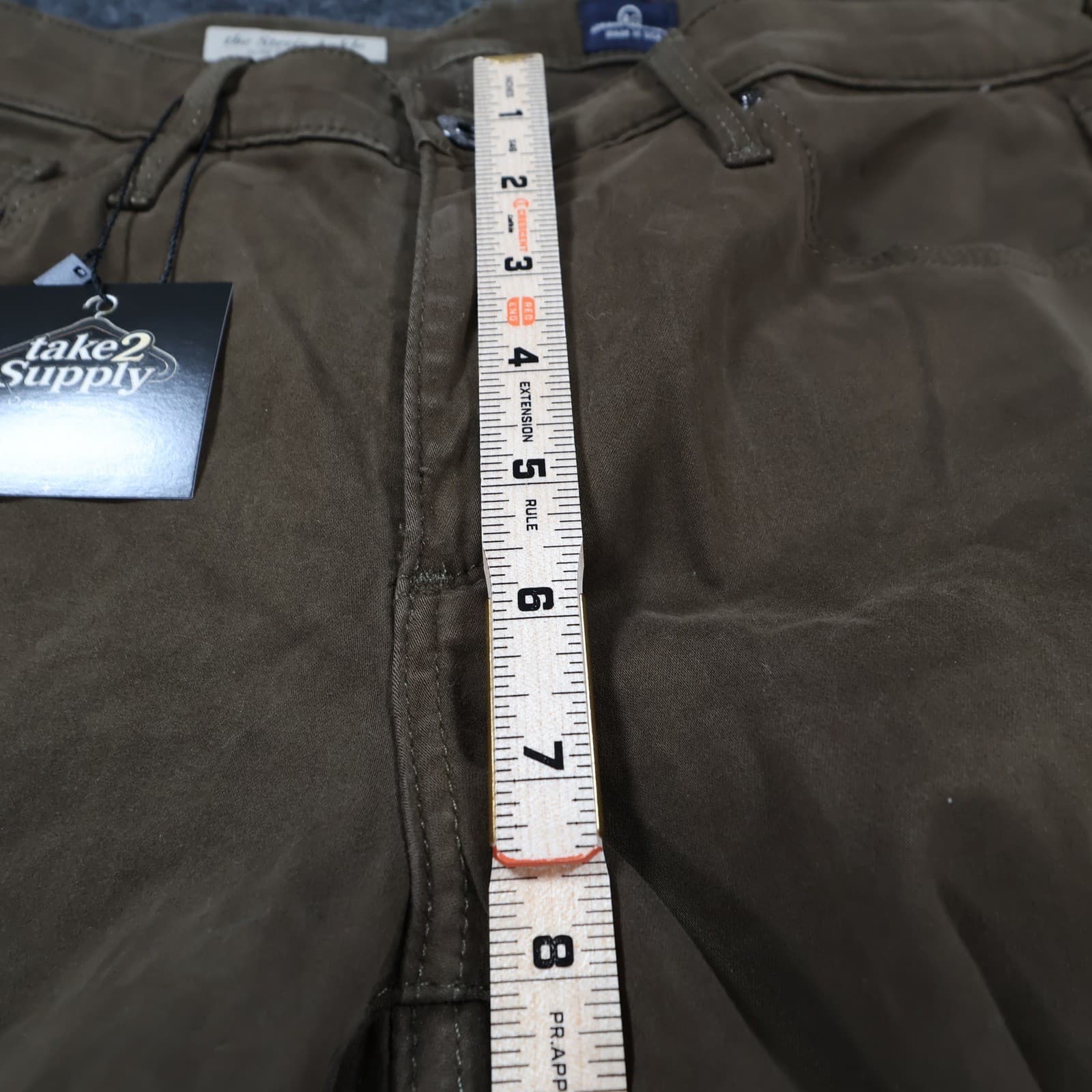AG Adriano Goldschmied Stevie Ankle Womens 29R Brown Excellent Slim Straight Leg - Thumbnail 5