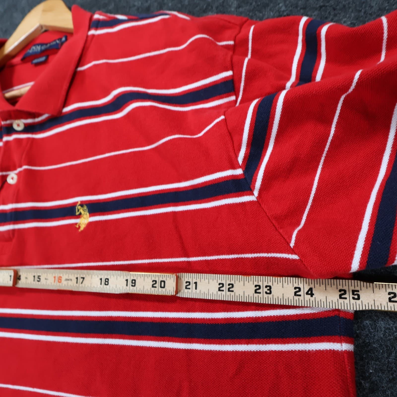 US Polo Assn Polo Mens XXL Red Excellent Striped - Thumbnail 4
