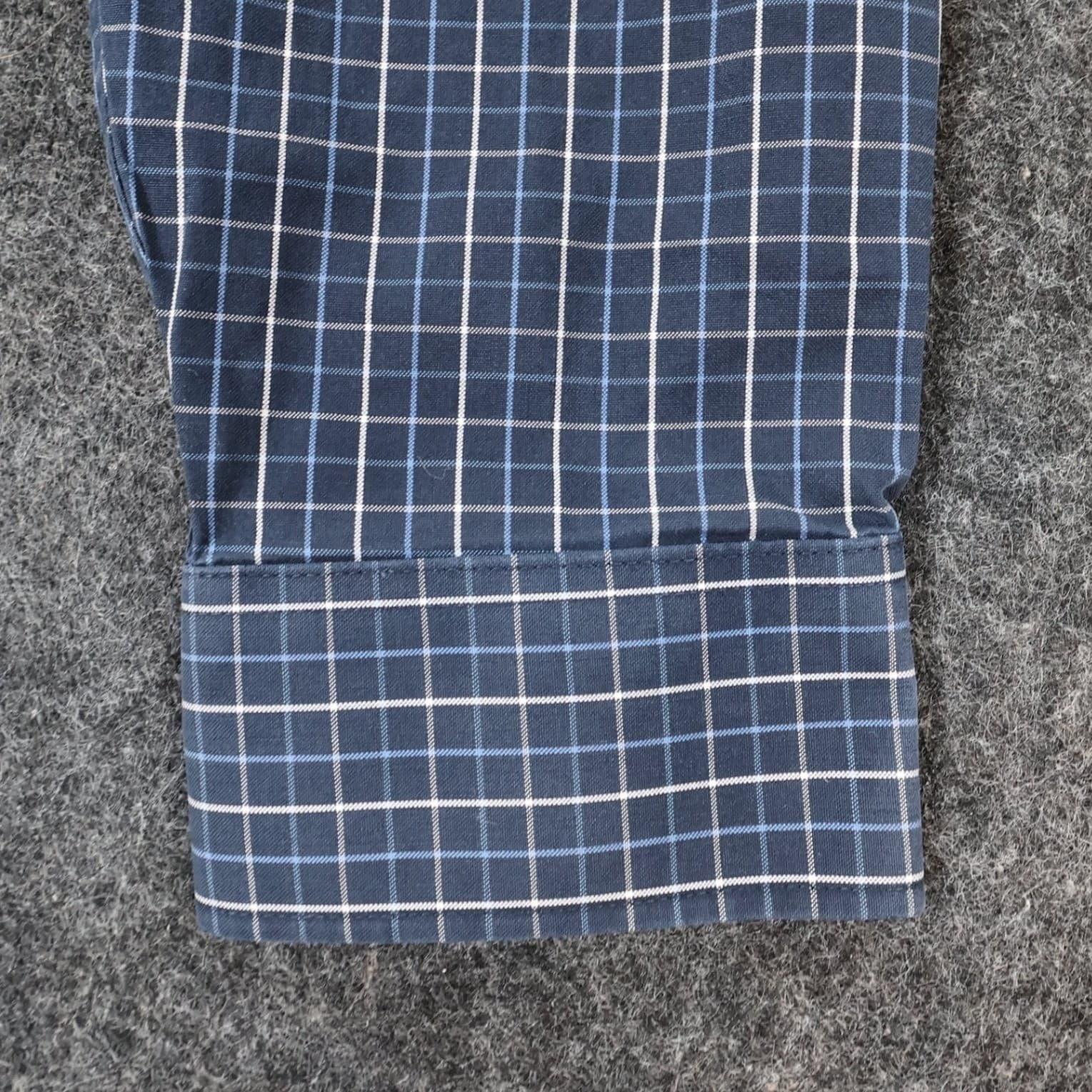 Eddie Bauer Button Down Mens M Blue Excellent Wrinkle Free Plaid - Thumbnail 12