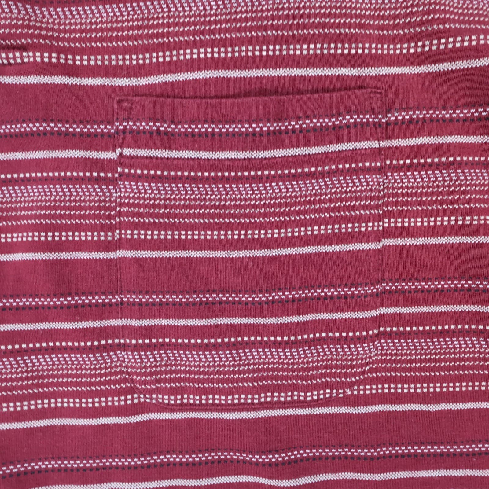 Van Heusen Polo Mens XXL Red Excellent Striped Short Sleeve Pocket Shirt - Thumbnail 11