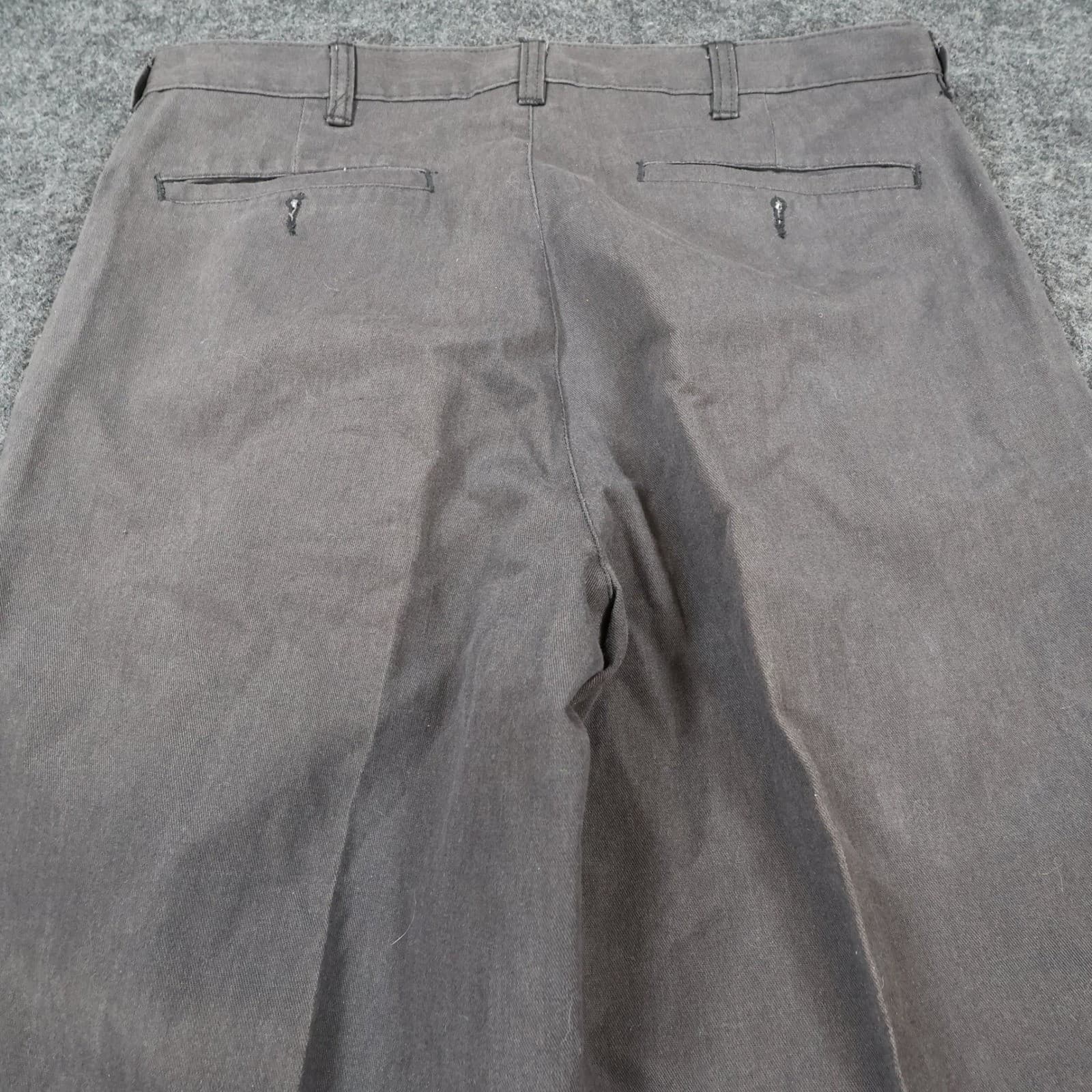 Puritan Pleated Chinos Mens 34x30 Black Excellent Pleated Trousers - Thumbnail 14