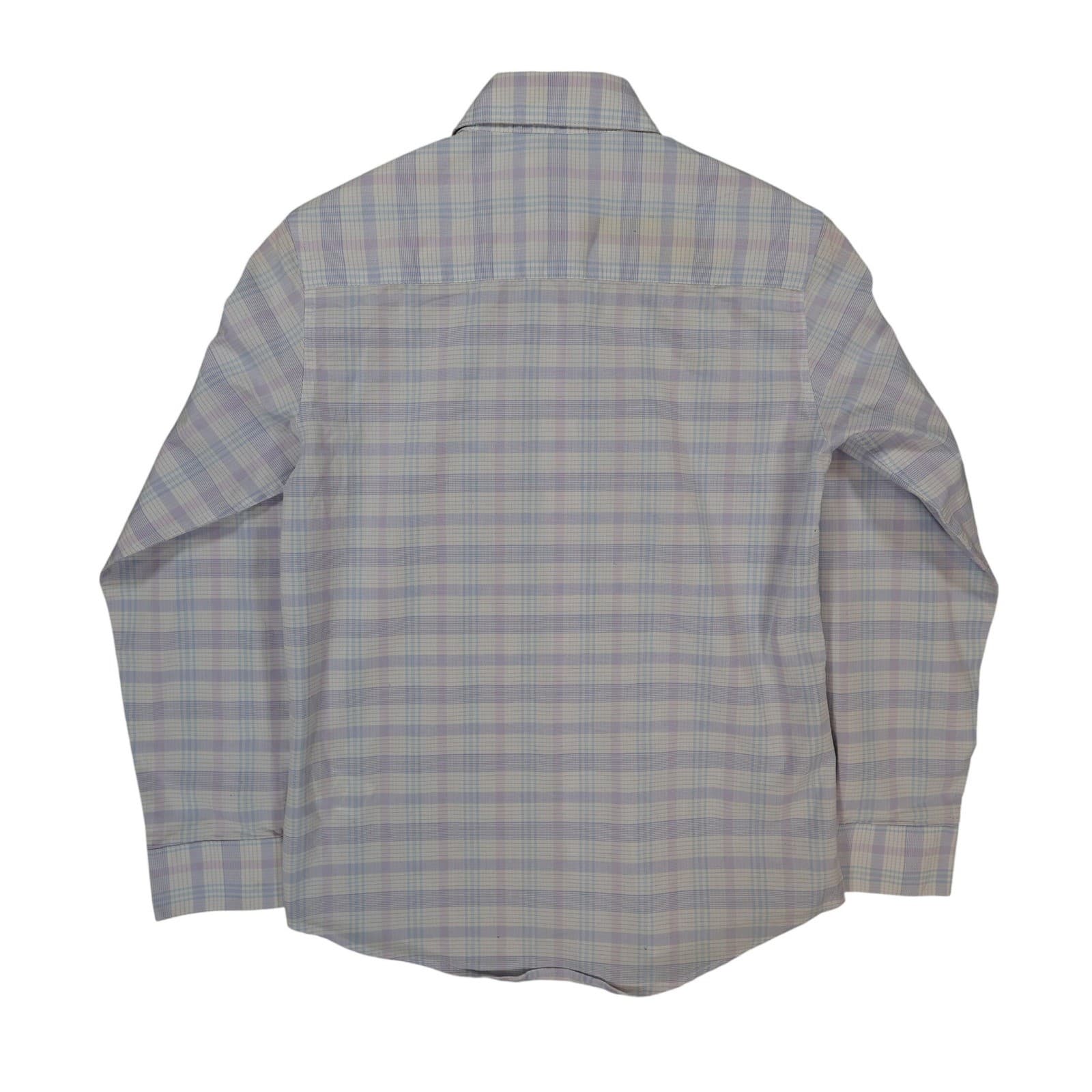 Calvin Klein Button Up Boys 12 Purple Excellent Plaid Long Sleeve - Thumbnail 2