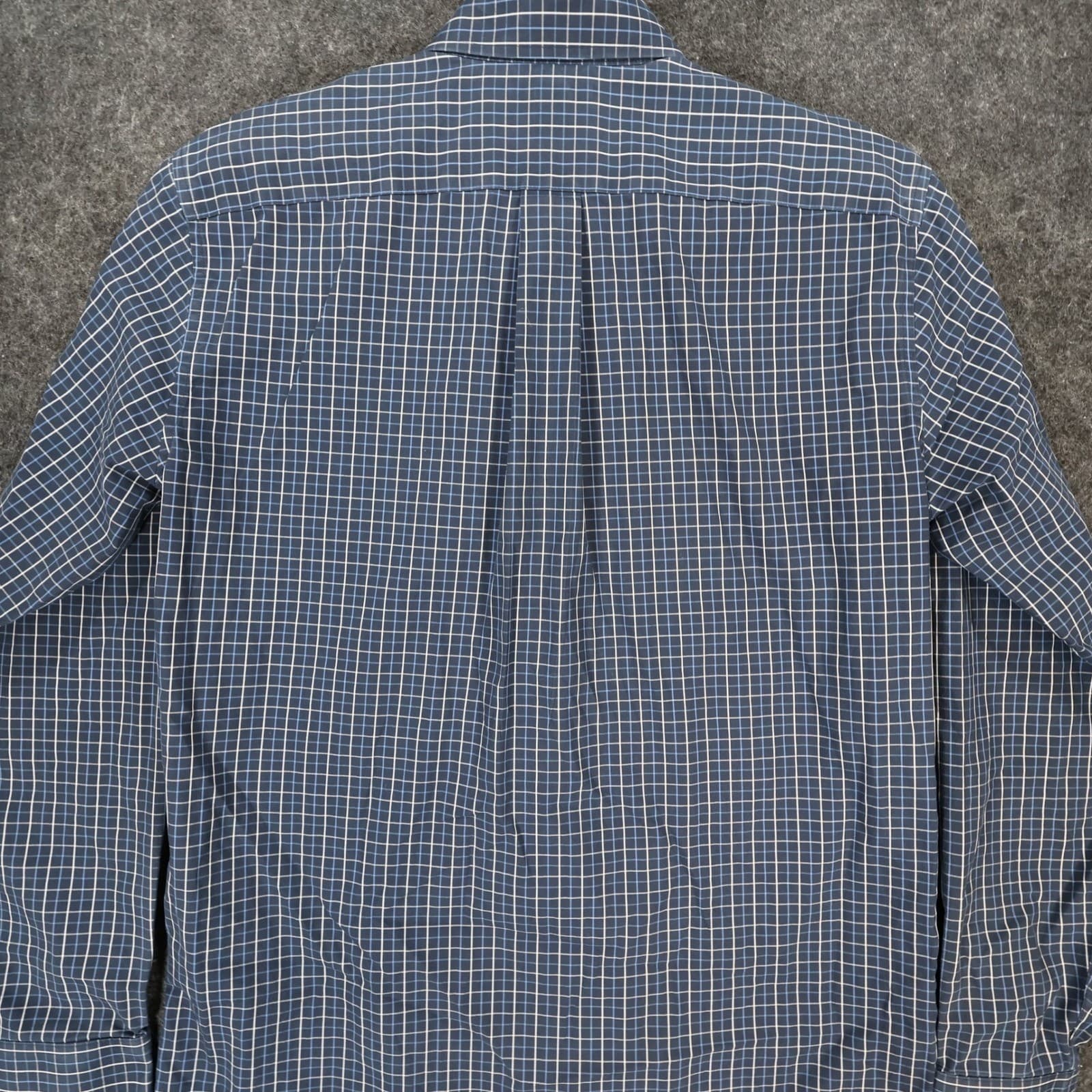 Eddie Bauer Button Down Mens M Blue Excellent Wrinkle Free Plaid - Thumbnail 11