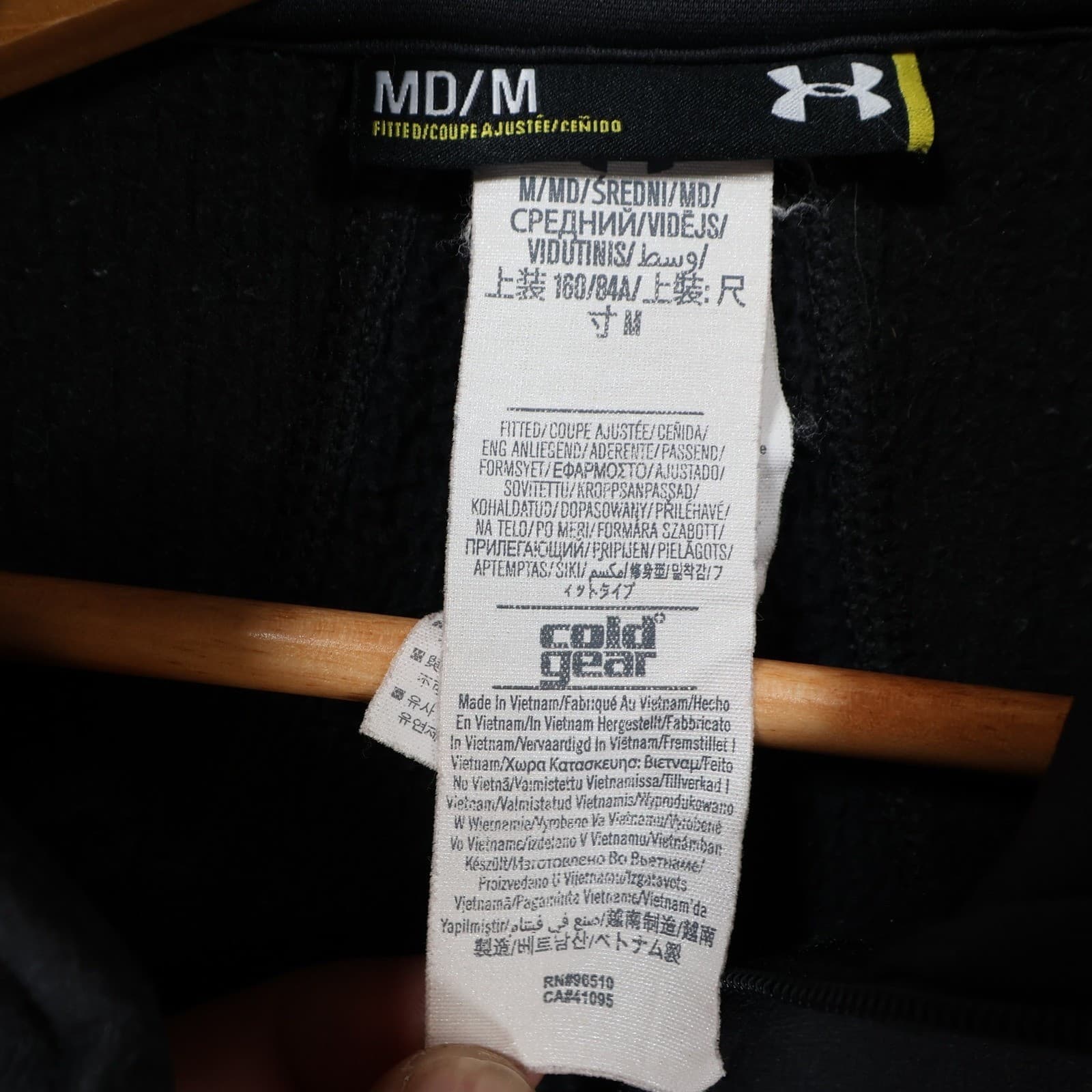 Under Armour ColdGear Quarter Zip Pullover Womens Medium Black Excellent Fitted - Thumbnail 7