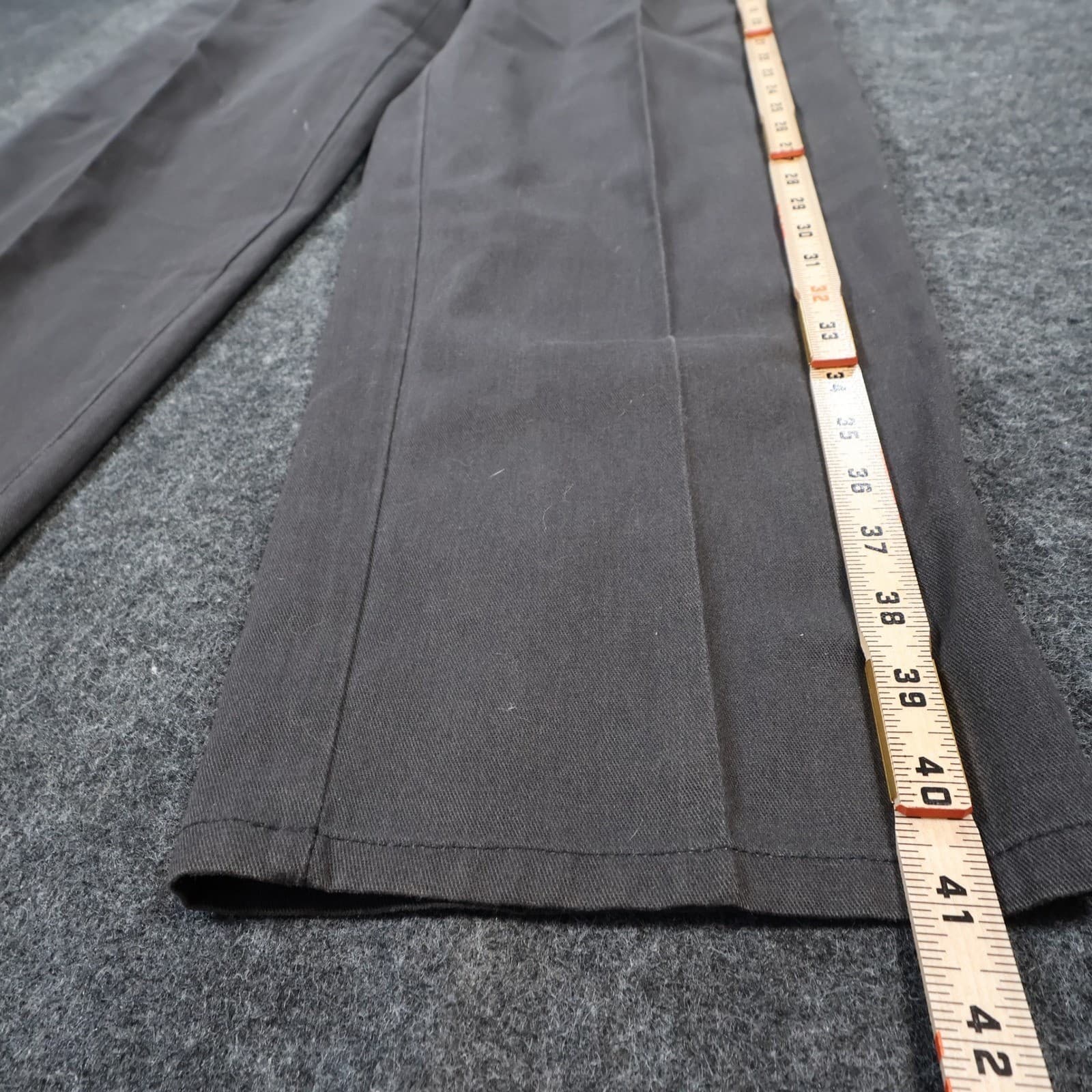 Puritan Pleated Chinos Mens 34x30 Black Excellent Pleated Trousers - Thumbnail 3