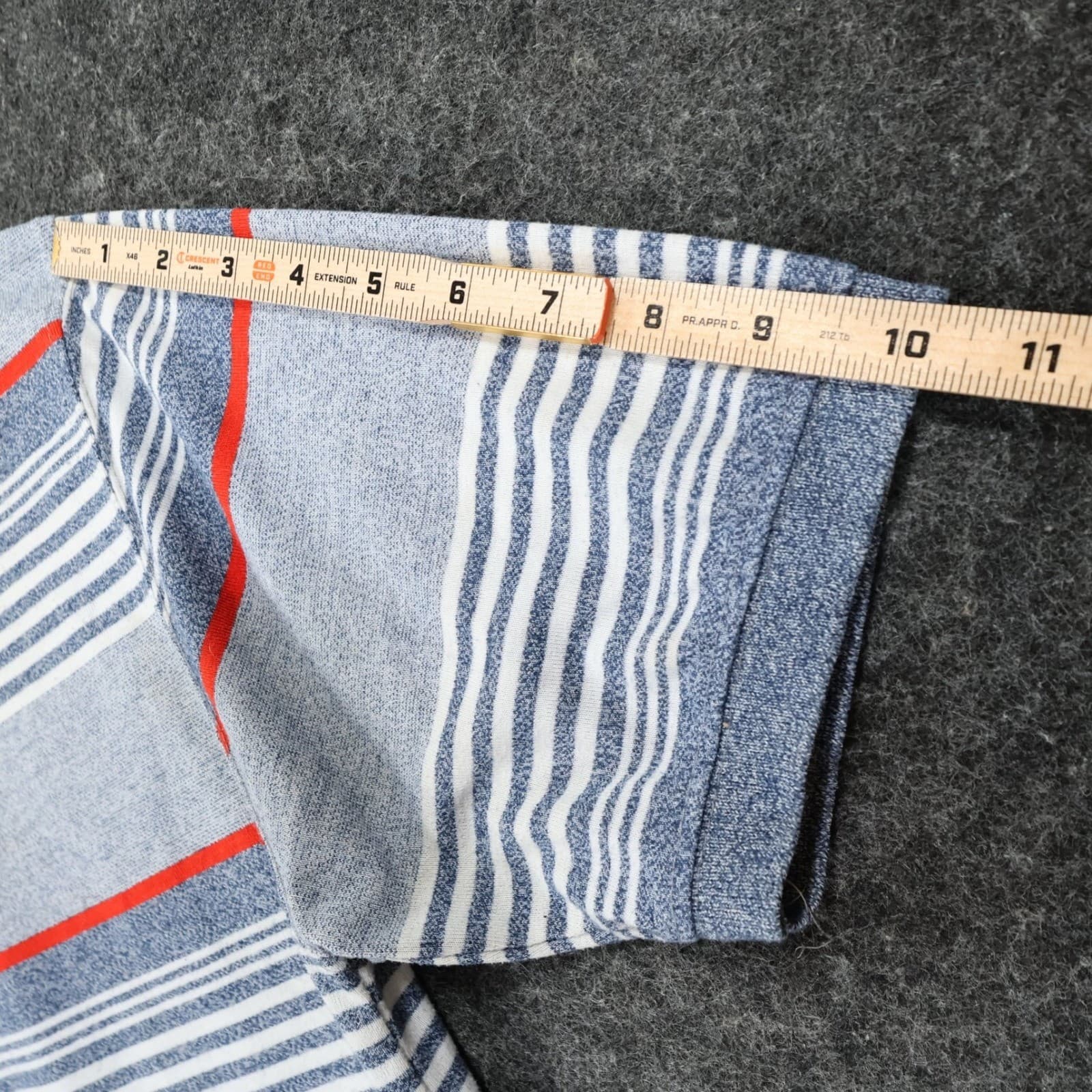 Silver Stone Collection Polo Mens M Blue Excellent Striped Short Sleeve - Thumbnail 3