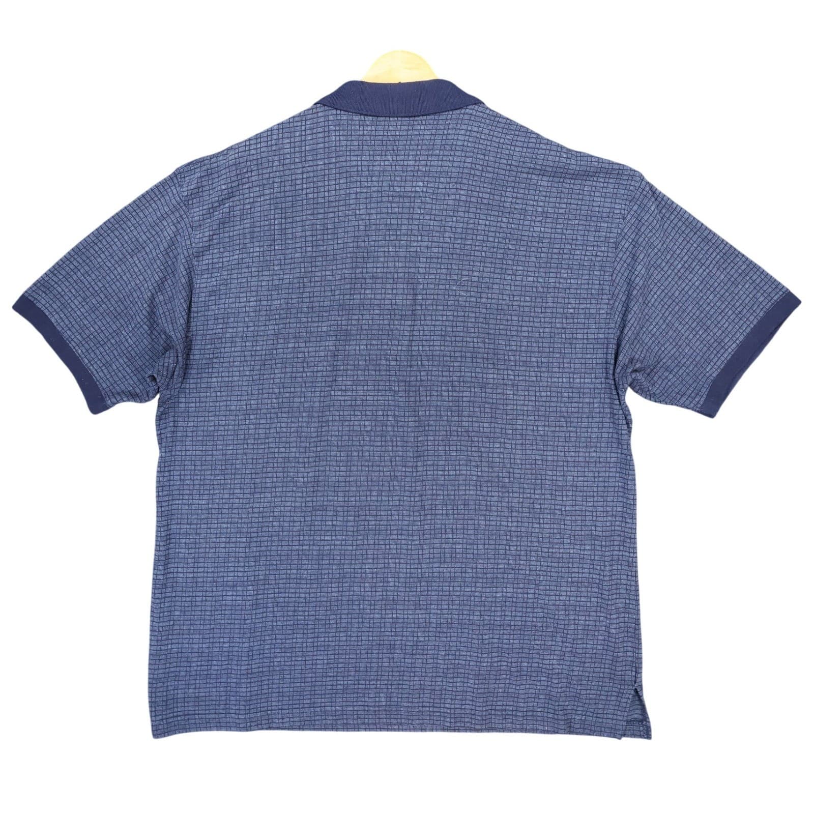 Chereskin Polo Mens XL Blue Excellent Grid Textured Short Sleeve Shirt - Thumbnail 2