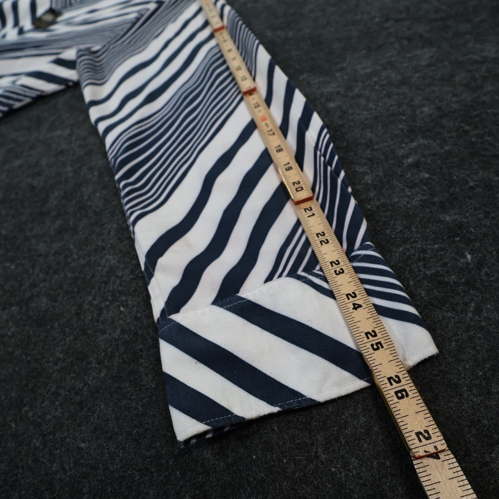 Montage Collection Button Down Mens XL Blue Excellent Striped Pattern - Thumbnail 4