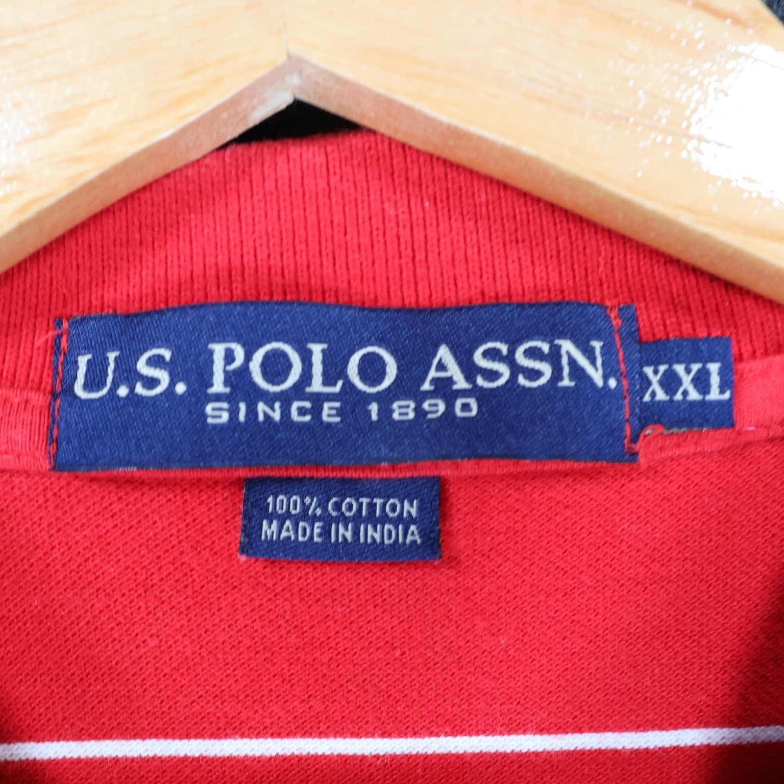 US Polo Assn Polo Mens XXL Red Excellent Striped - Thumbnail 7