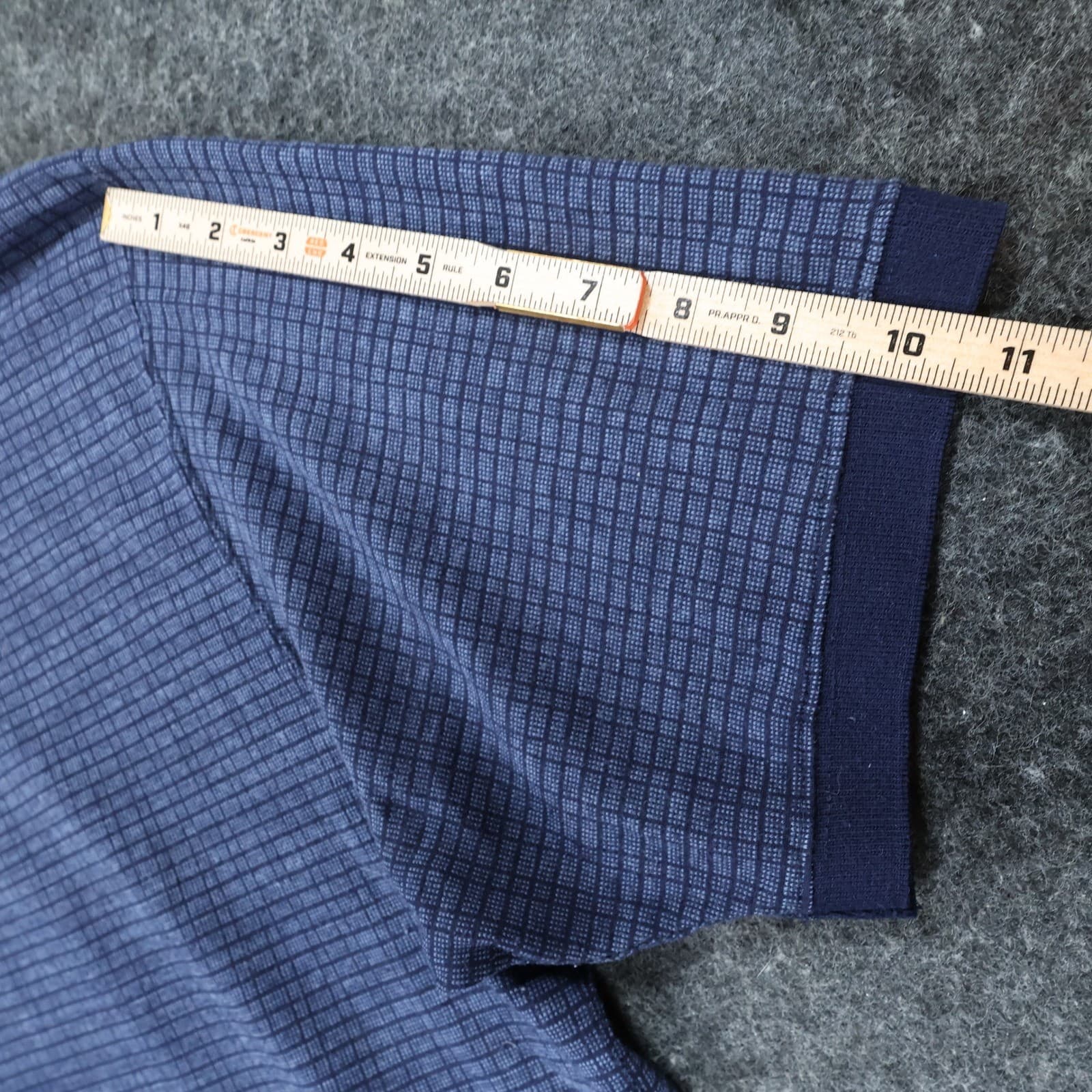 Chereskin Polo Mens XL Blue Excellent Grid Textured Short Sleeve Shirt - Thumbnail 3