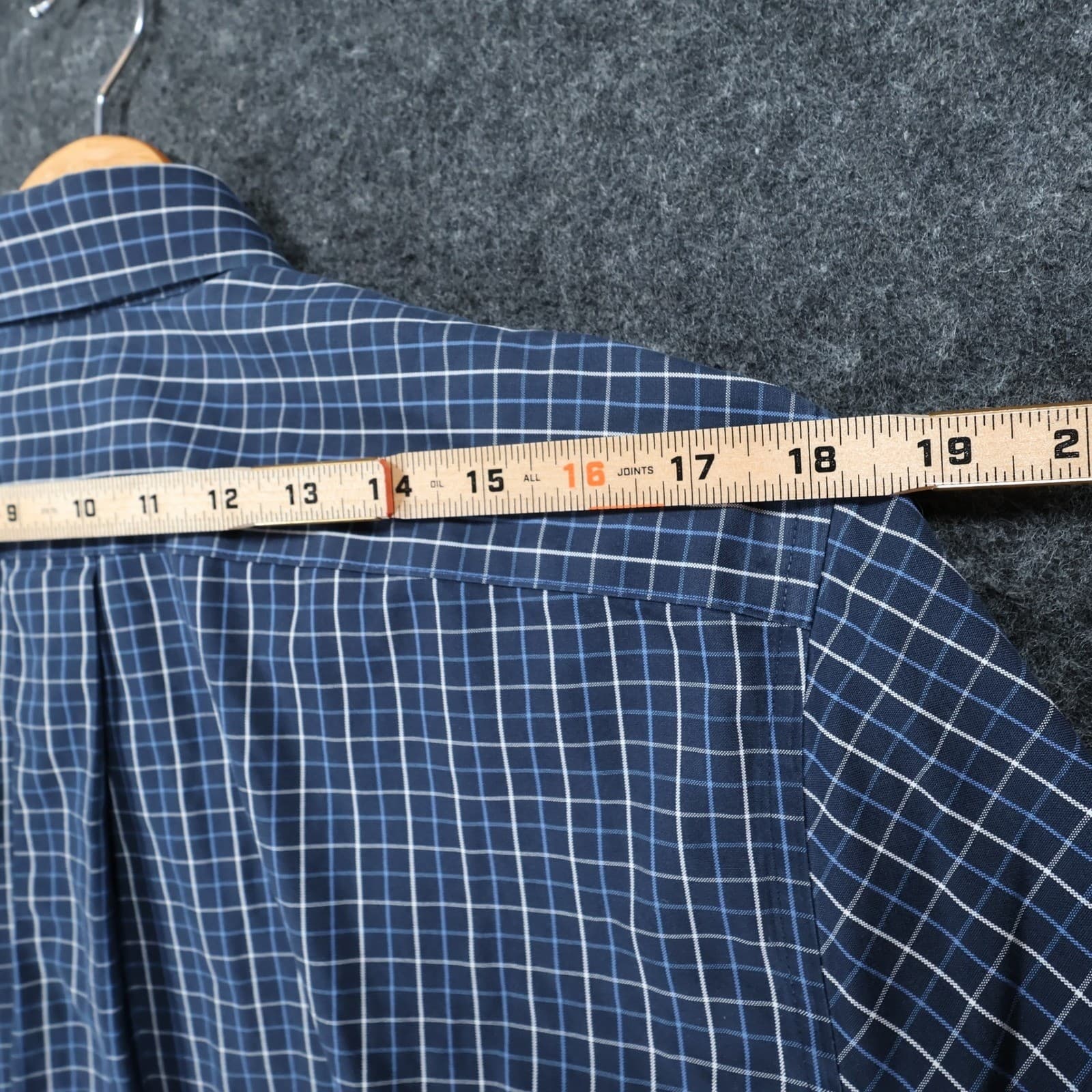 Eddie Bauer Button Down Mens M Blue Excellent Wrinkle Free Plaid - Thumbnail 6
