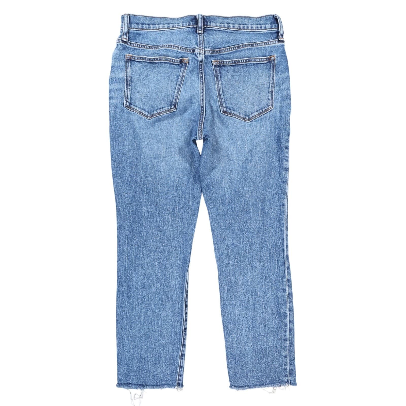 J.Crew Slim Boyfriend Womens 27 Blue Excellent Raw Hem Denim Jeans - Thumbnail 2