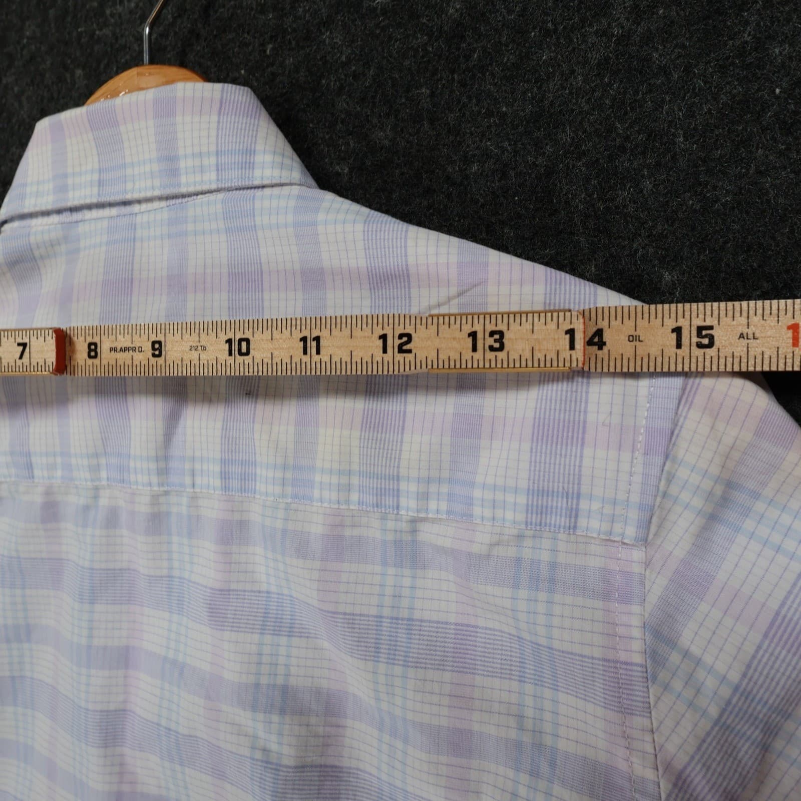 Calvin Klein Button Up Boys 12 Purple Excellent Plaid Long Sleeve - Thumbnail 6