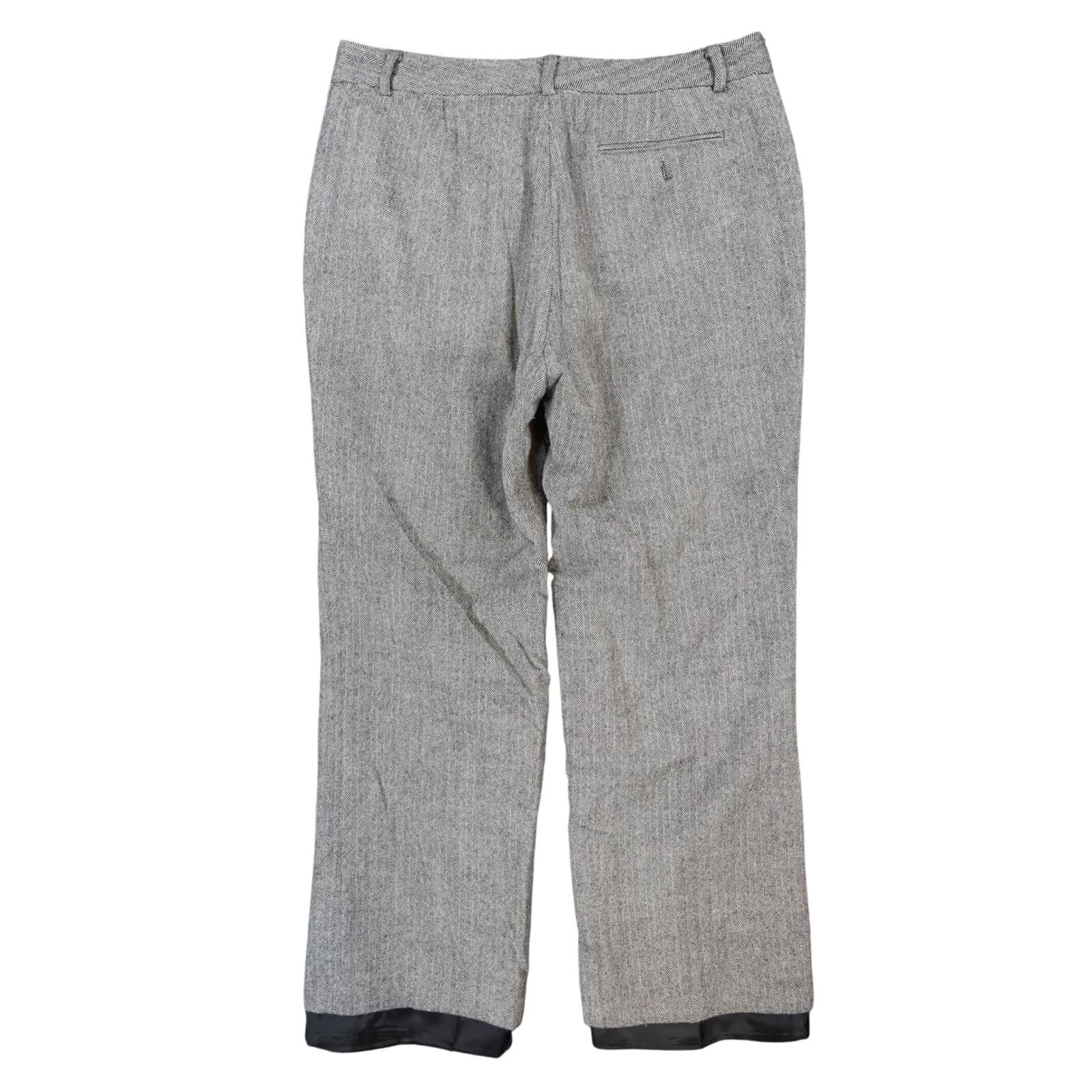 Chaps Dress Pants Womens 12 Gray Excellent Herringbone 100% Wool - Thumbnail 2