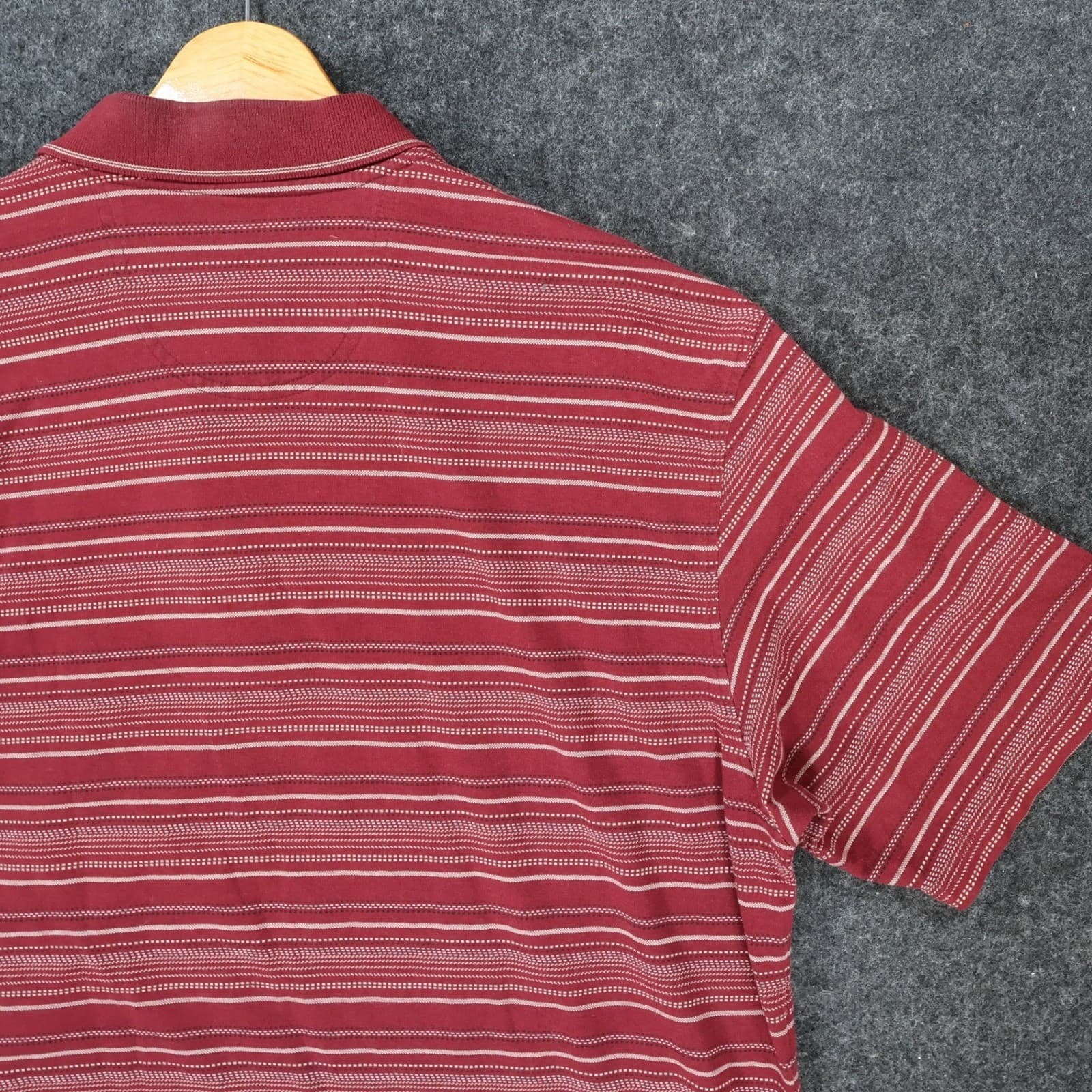 Van Heusen Polo Mens XXL Red Excellent Striped Short Sleeve Pocket Shirt - Thumbnail 10