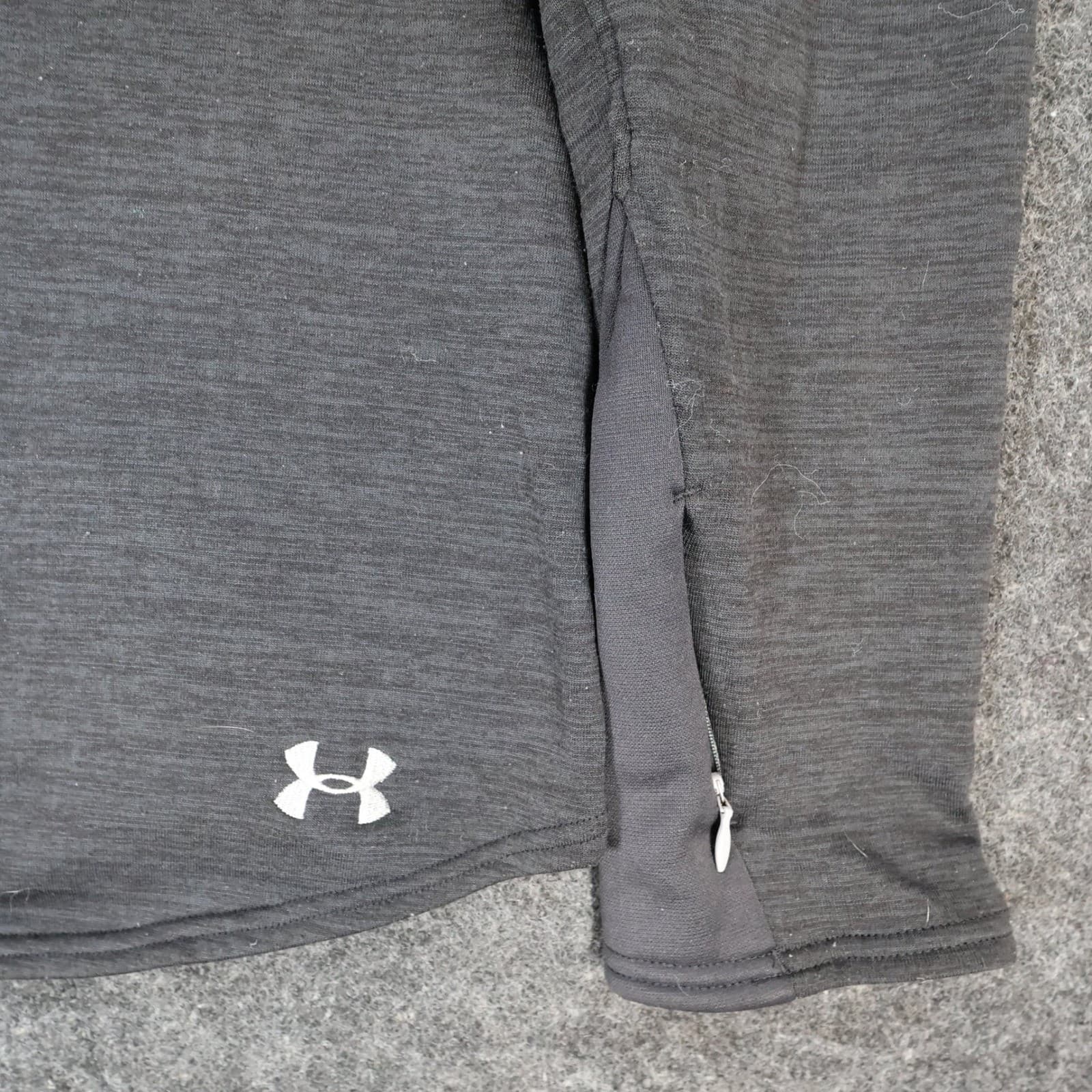Under Armour ColdGear Quarter Zip Pullover Womens Medium Black Excellent Fitted - Thumbnail 11