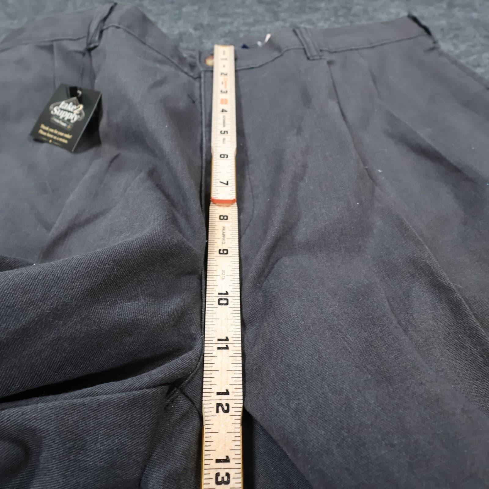 Puritan Pleated Chinos Mens 34x30 Black Excellent Pleated Trousers - Thumbnail 5