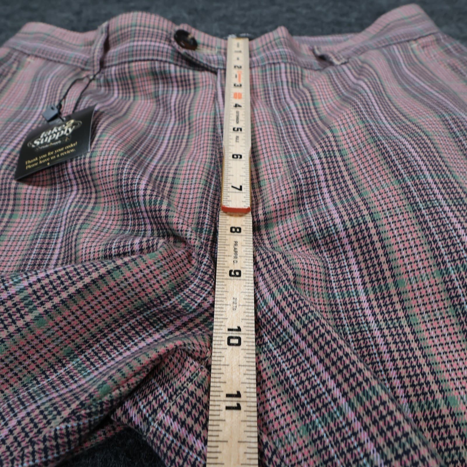 Houston White Joggers Womens S Pink Excellent Plaid Pattern - Thumbnail 5