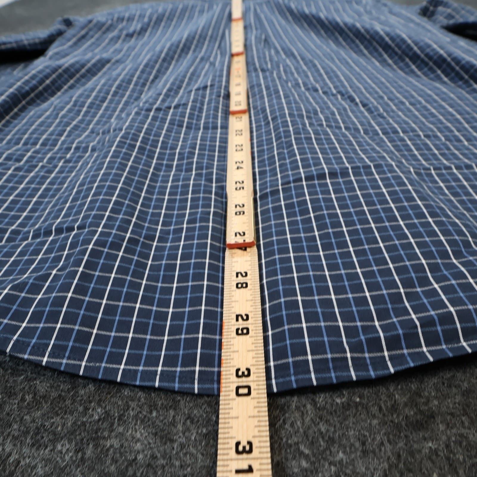 Eddie Bauer Button Down Mens M Blue Excellent Wrinkle Free Plaid - Thumbnail 5
