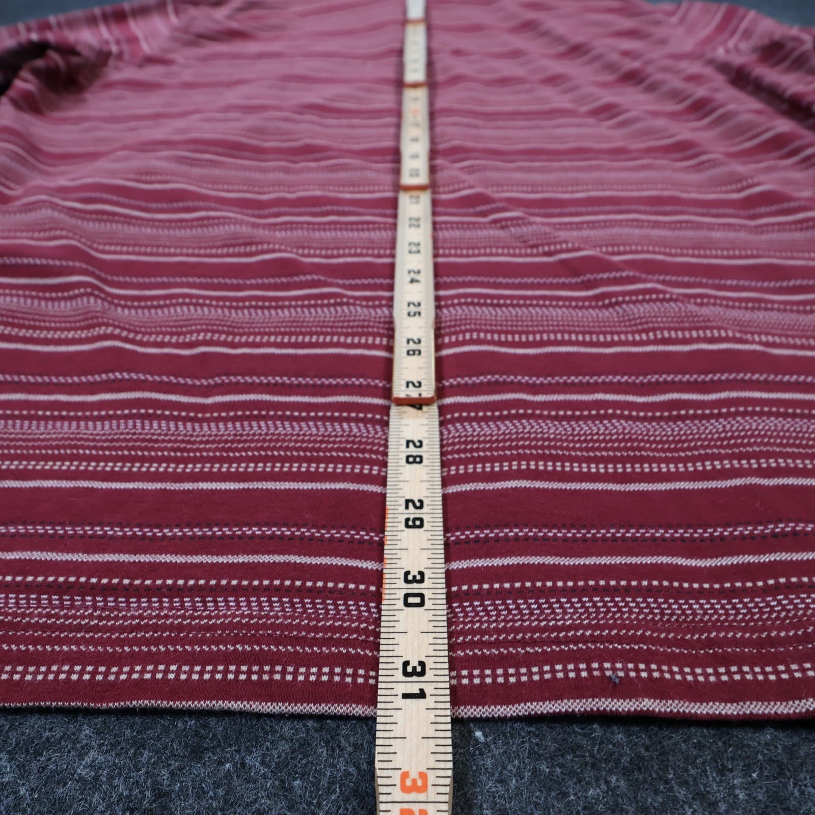 Van Heusen Polo Mens XXL Red Excellent Striped Short Sleeve Pocket Shirt - Thumbnail 5