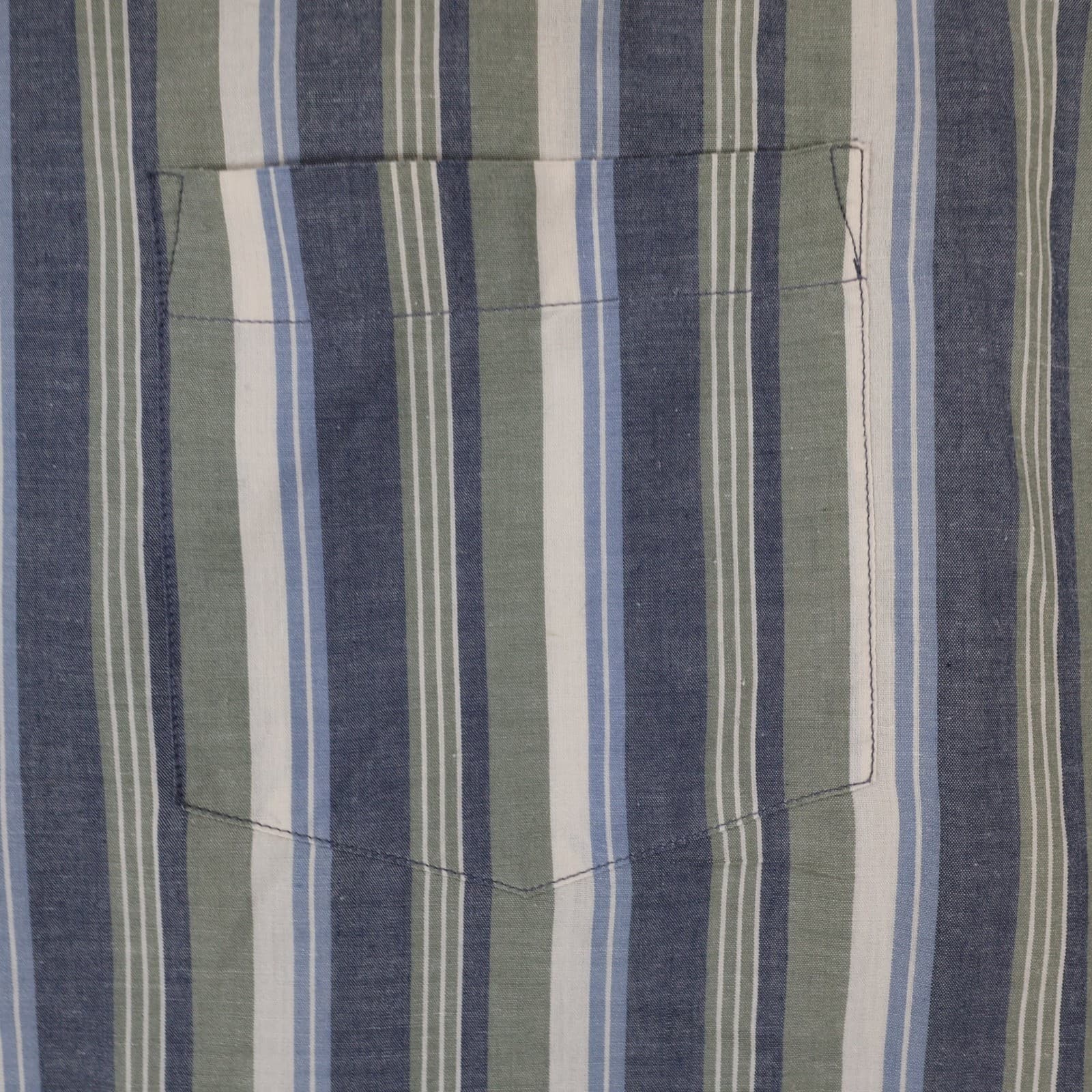 Honors Button Up Mens XXL Blue Excellent Vintage Striped Short Sleeve Shirt - Thumbnail 12