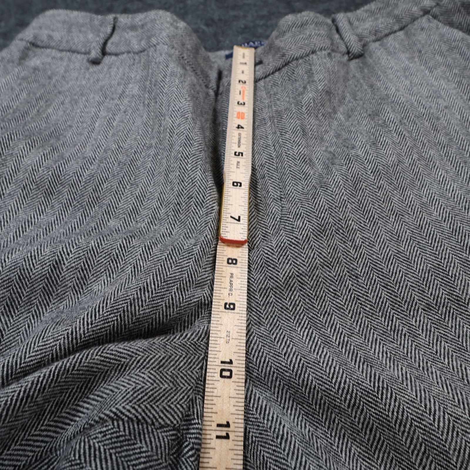 Chaps Dress Pants Womens 12 Gray Excellent Herringbone 100% Wool - Thumbnail 5