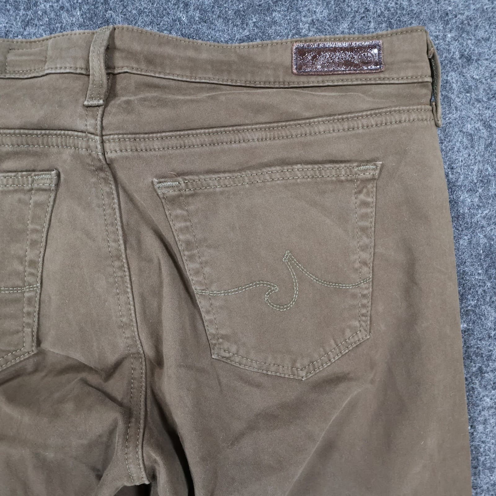 AG Adriano Goldschmied Stevie Ankle Womens 29R Brown Excellent Slim Straight Leg - Thumbnail 13